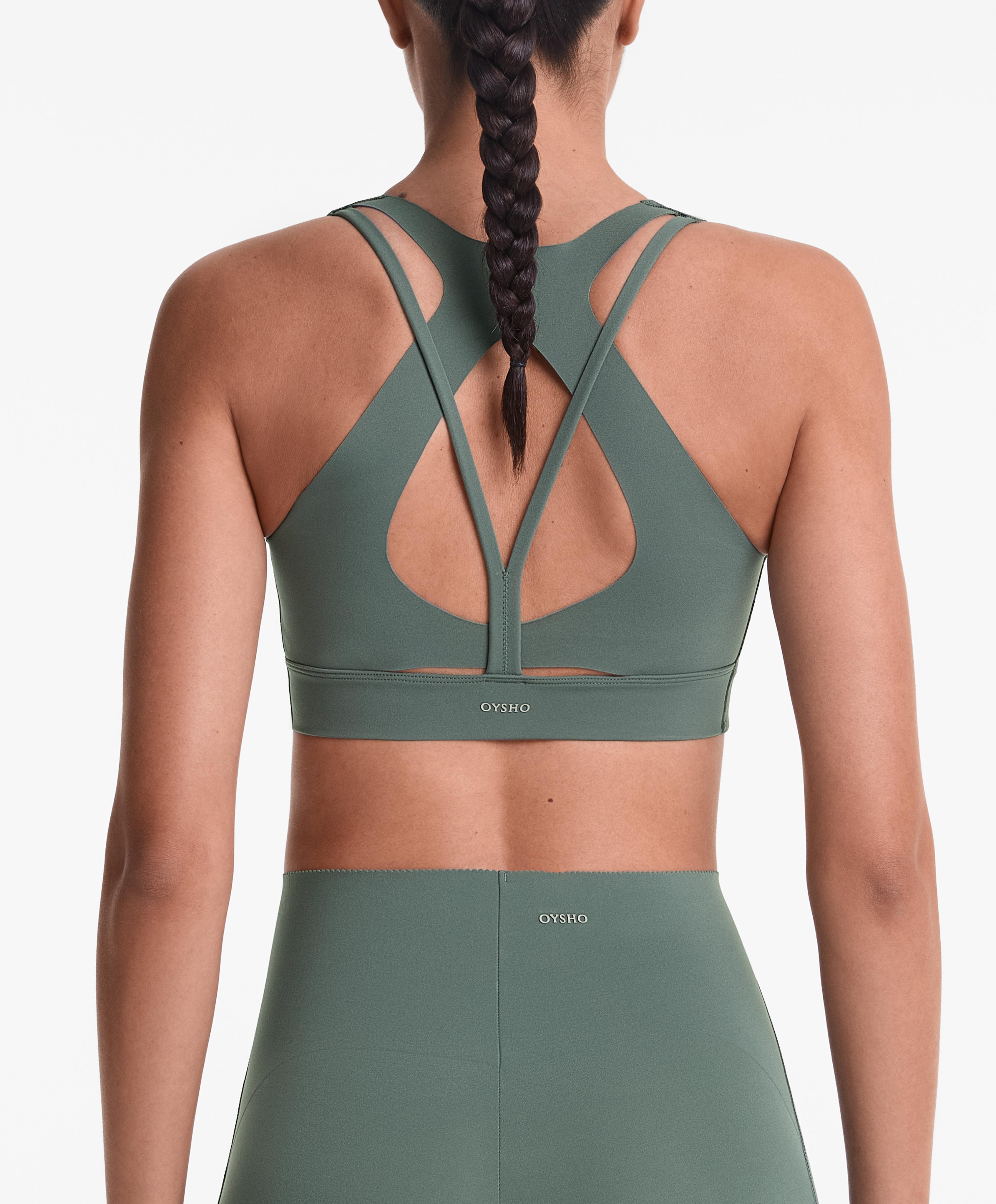 Medium support compressive sports bra