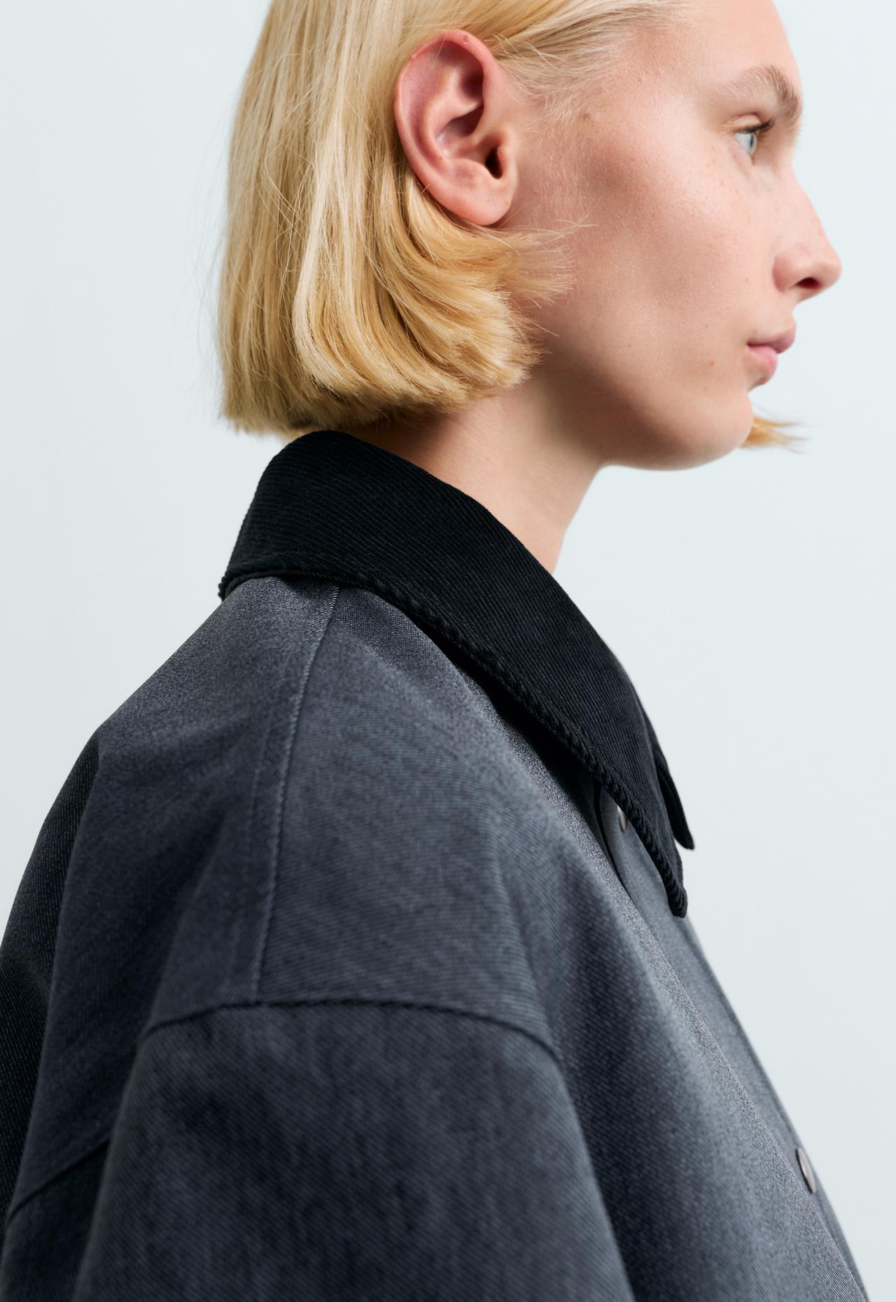 Straight 10k waterproof denim-effect jacket — DARK DENIM