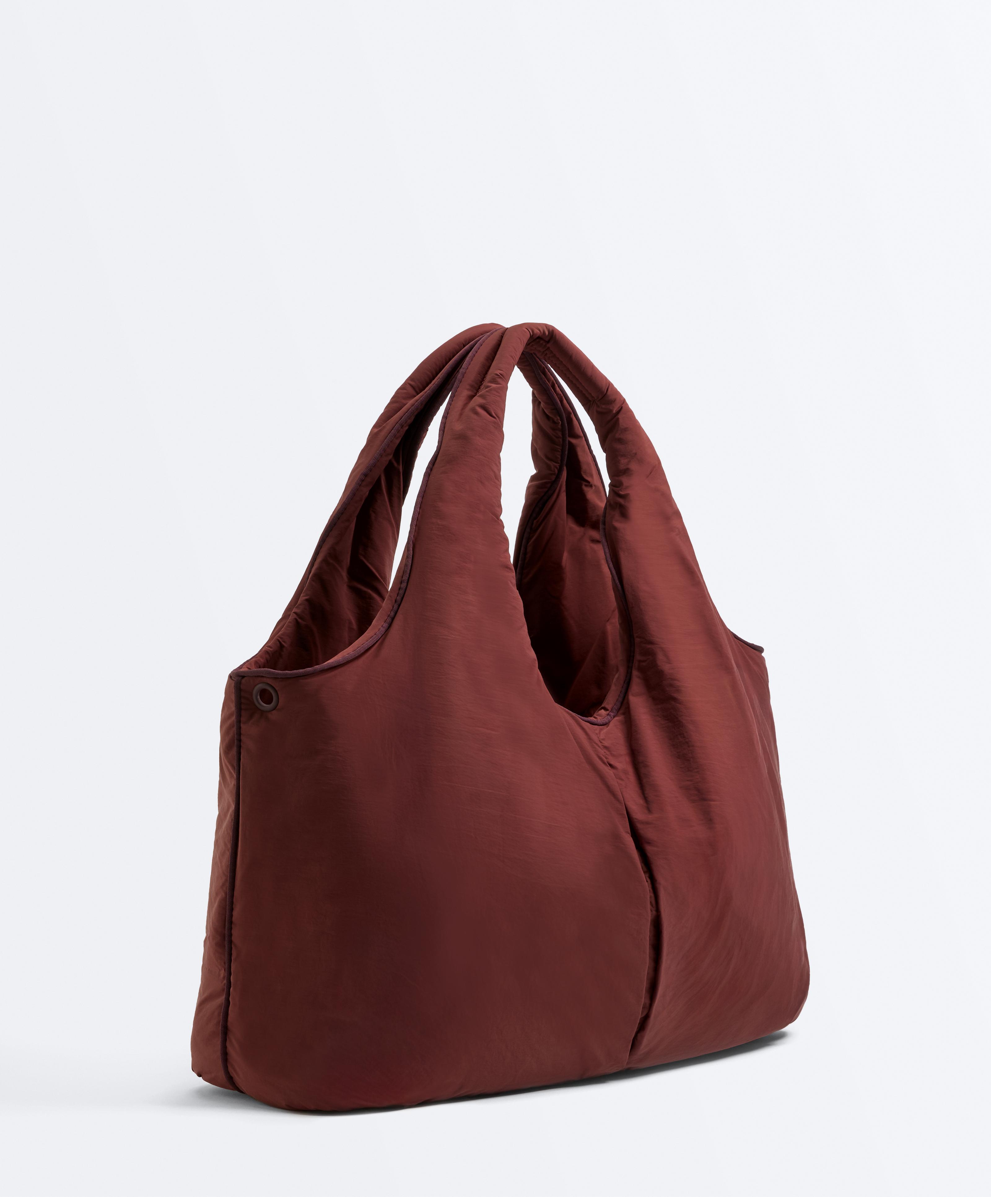 Contrast trim shopper bag