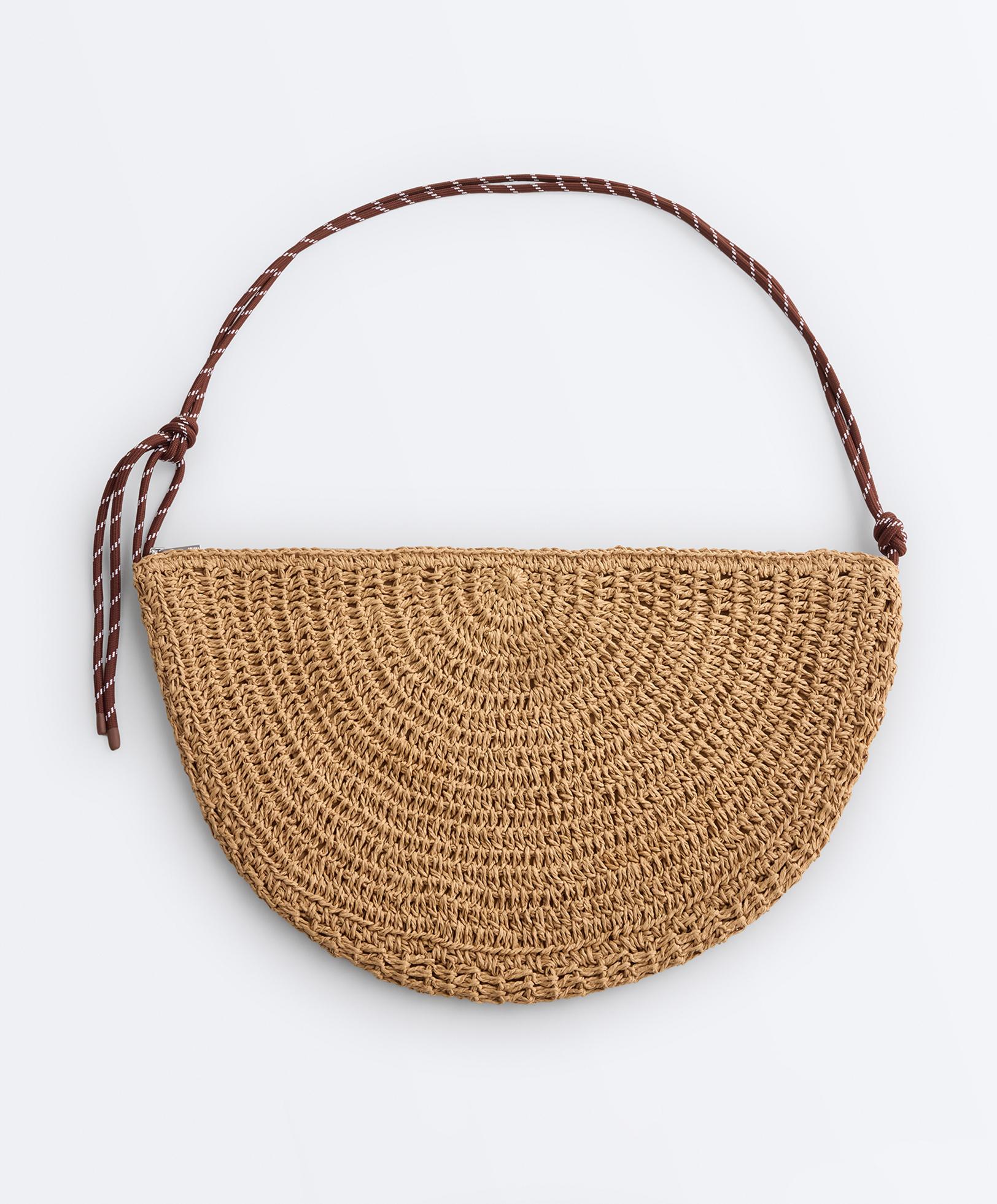 Large raffia-effect bag — NATURAL