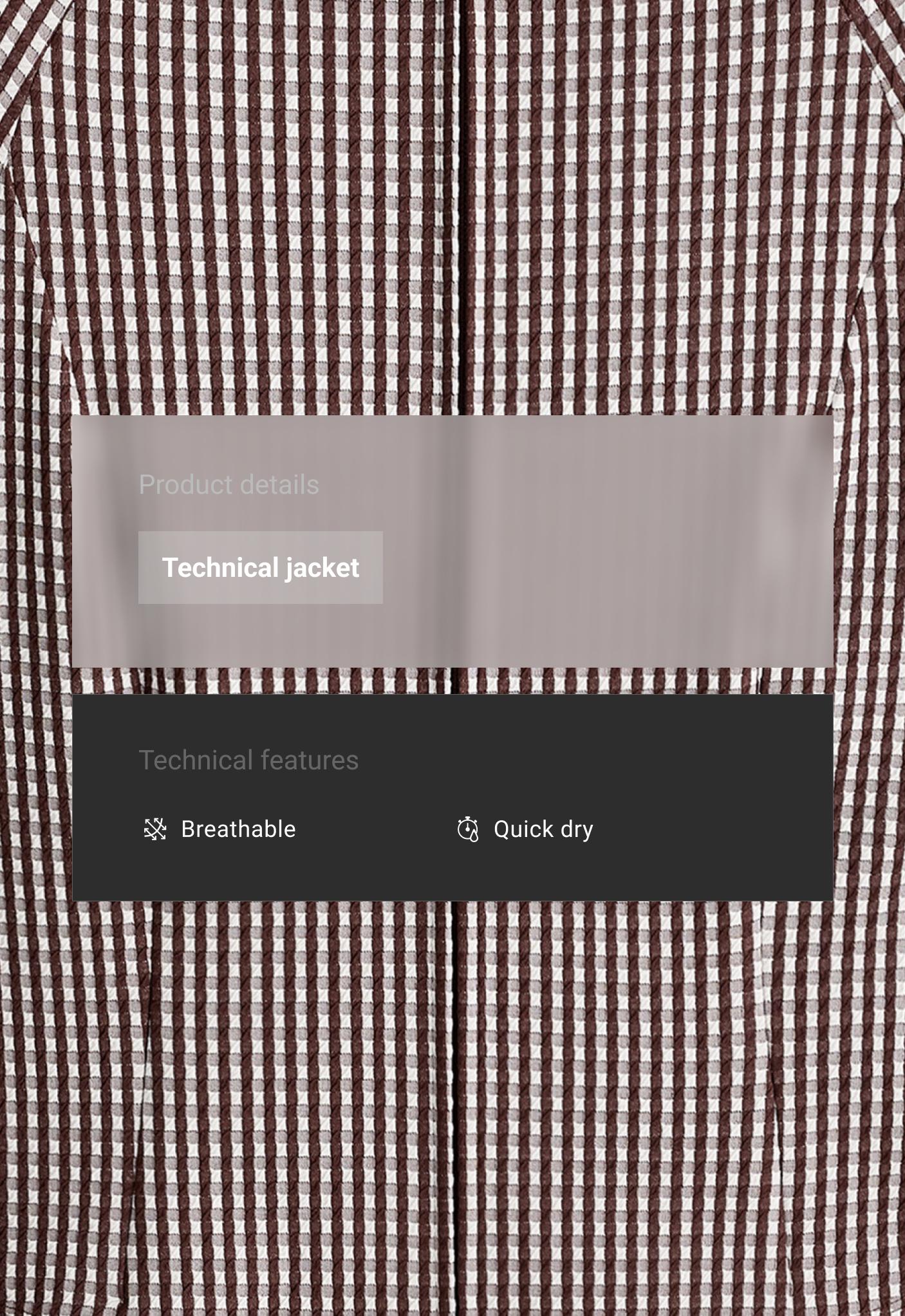 Gingham technical jacket - Sale Gingham technical jacket - Sale