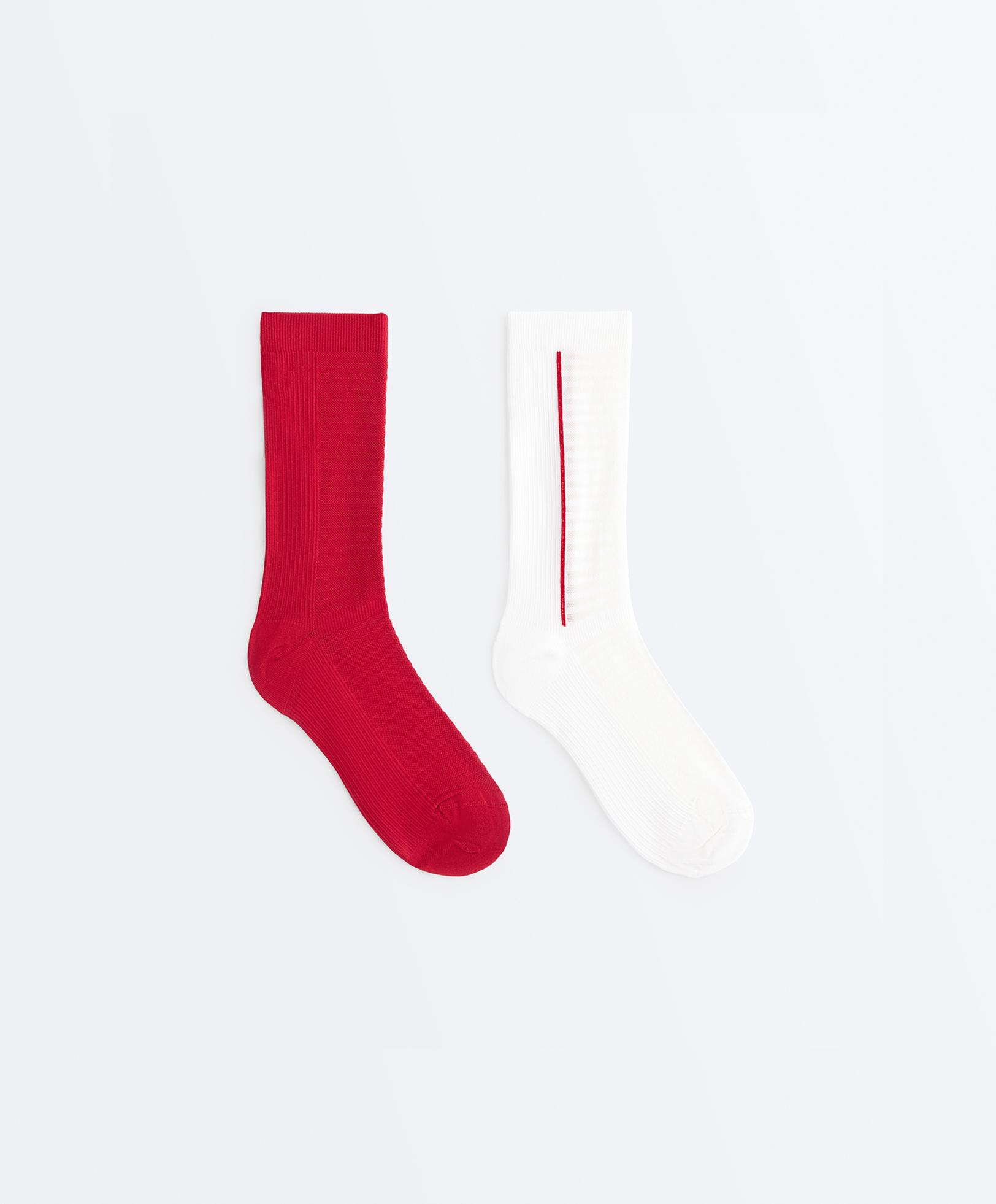 2 pairs of classic polyamide blend sports socks — STRONG RED