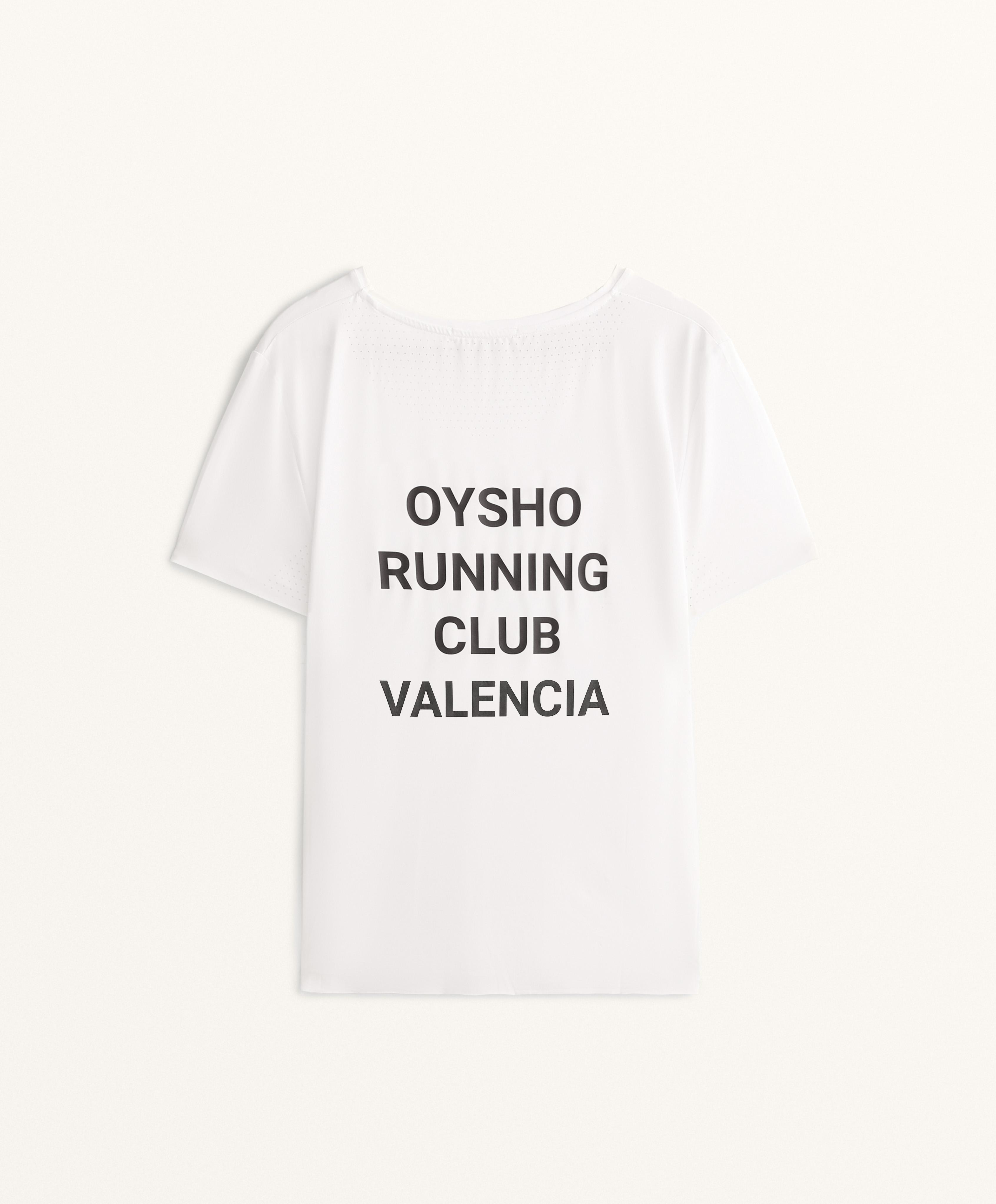 Running Club Valencia fitted short-sleeved technical T-shirt — WHITE