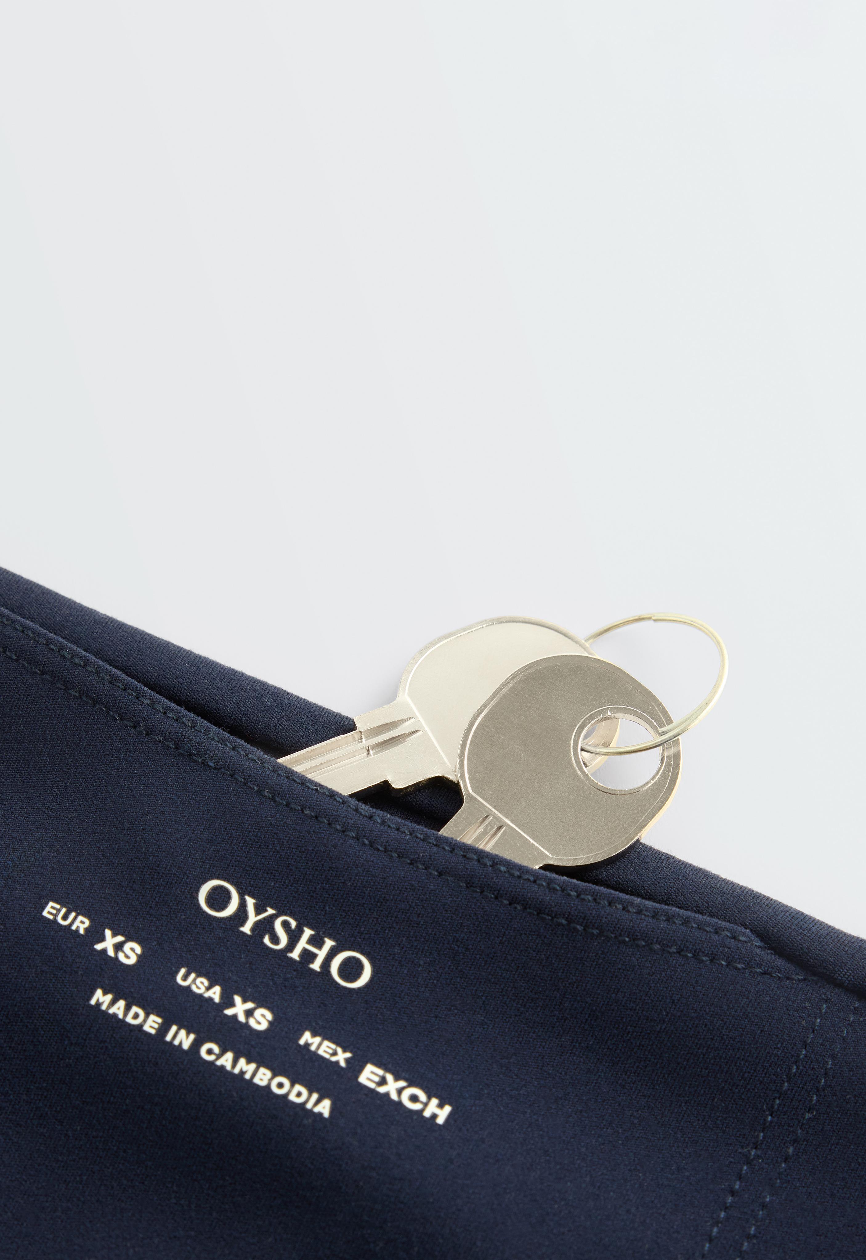 Comfortlux high-waisted 10cm hot pants — NAVY BLUE