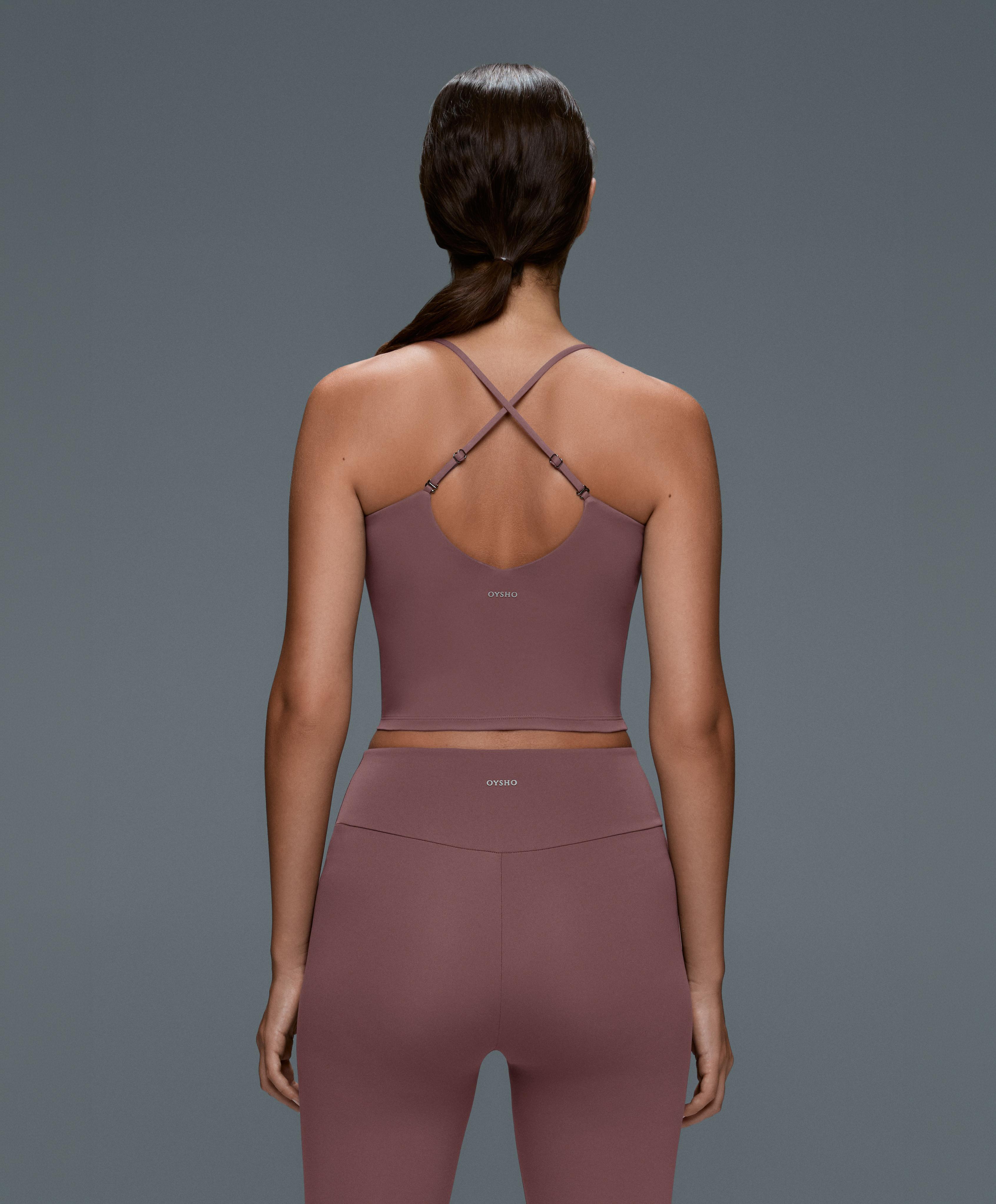 Comfortlux tank top with adjustable straps — MAUVE-TAUPE