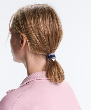 6 Oysho plaque hair ties — GREY-BLUE 2