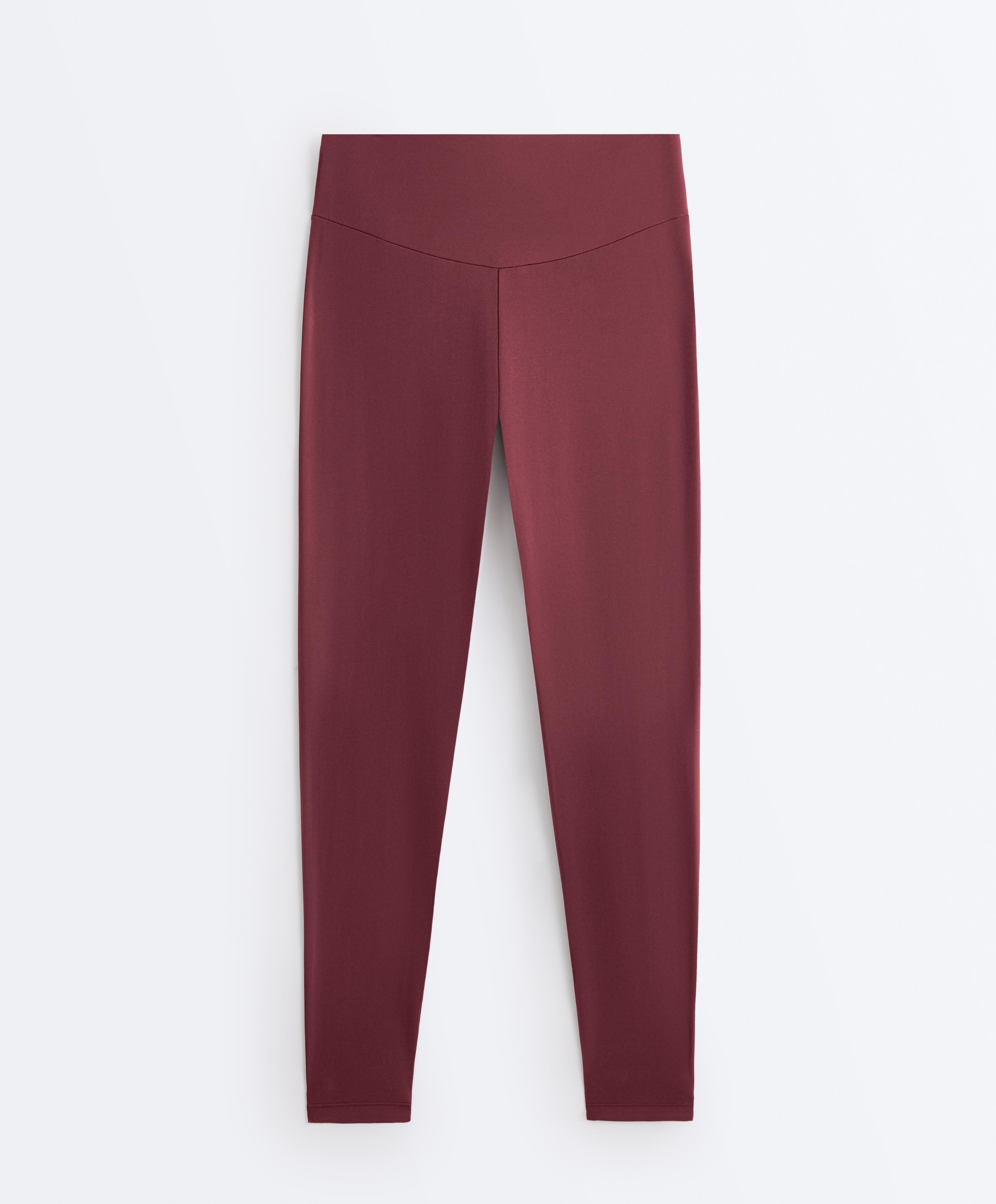 Comfortlux high-waisted ankle-length leggings — CHERRY