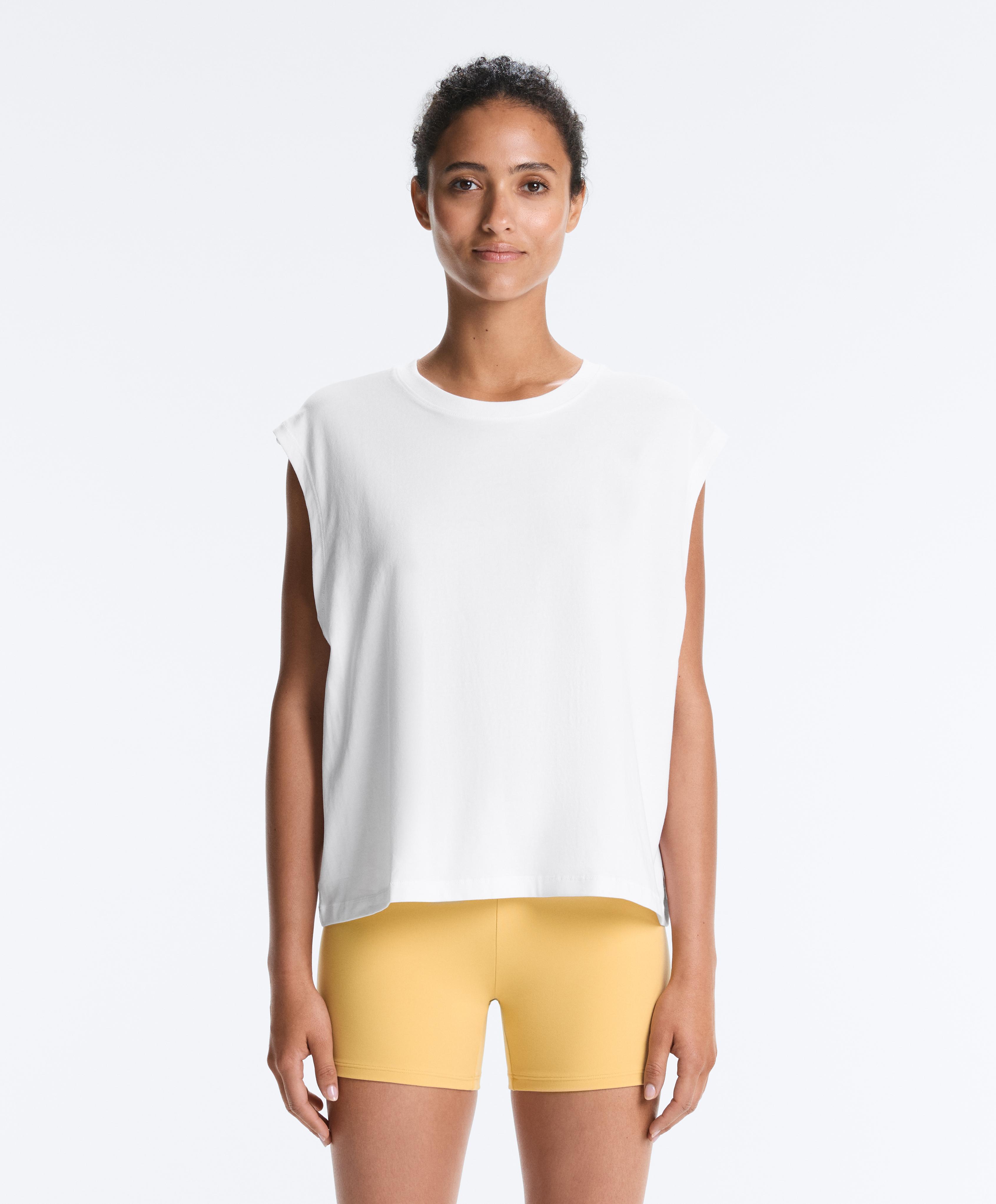 Ärmelloses Shirt aus Baumwollgemisch Ärmelloses Shirt aus Baumwollgemisch