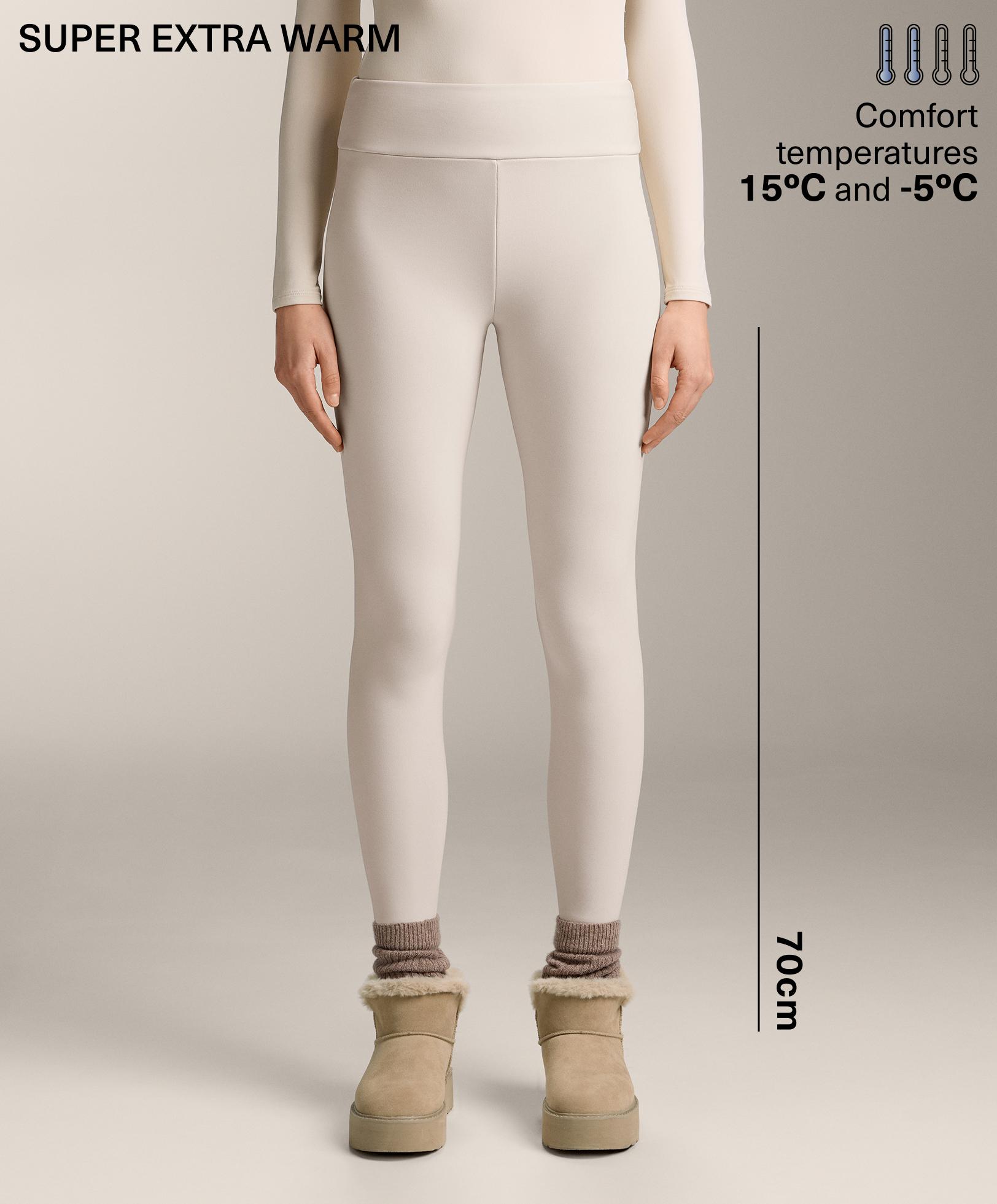 Super-extra-warm seamless 70cm high-rise ankle-length leggings - Sale