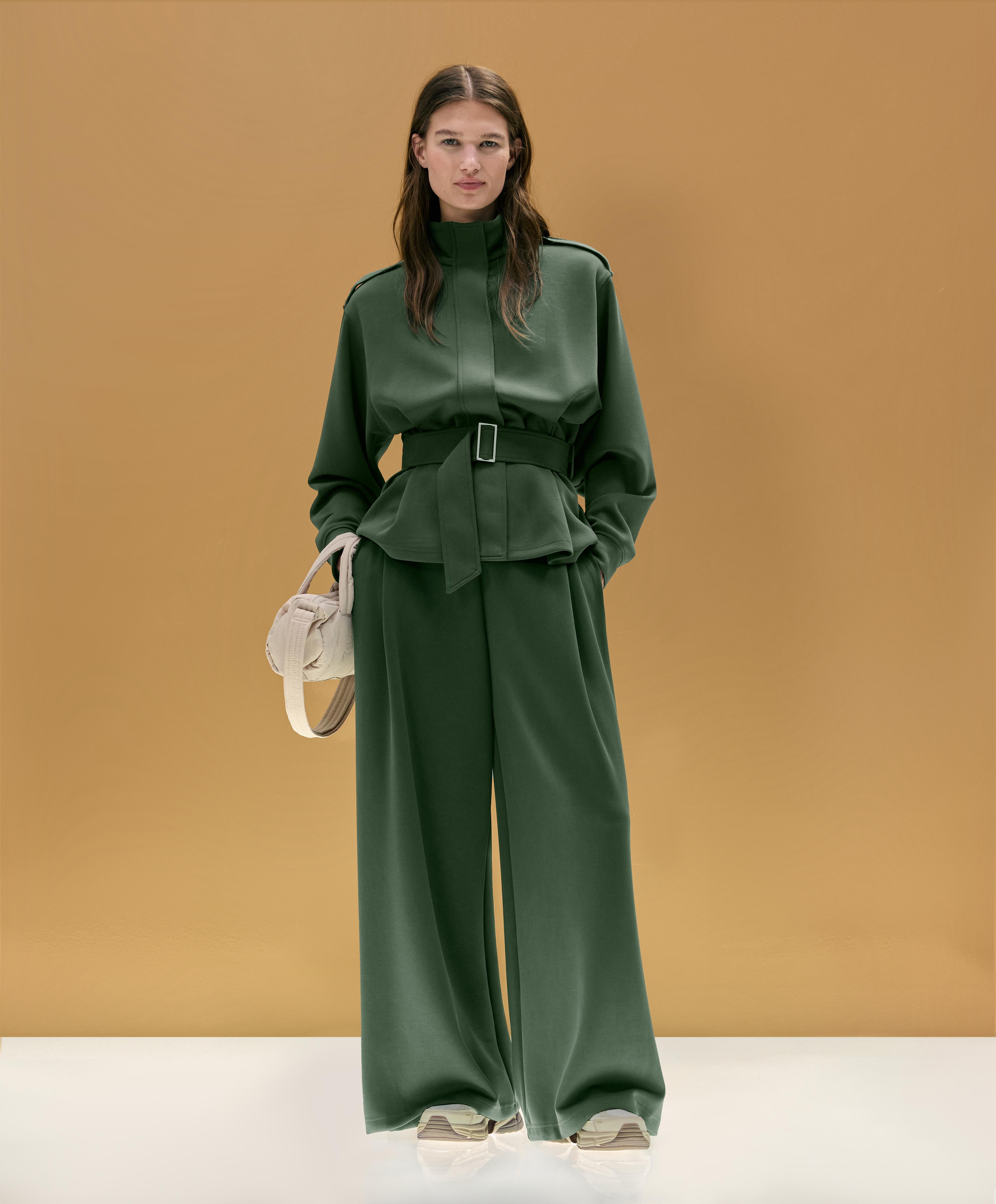 Pantalón high rise pliegues twill Pantalón high rise pliegues twill