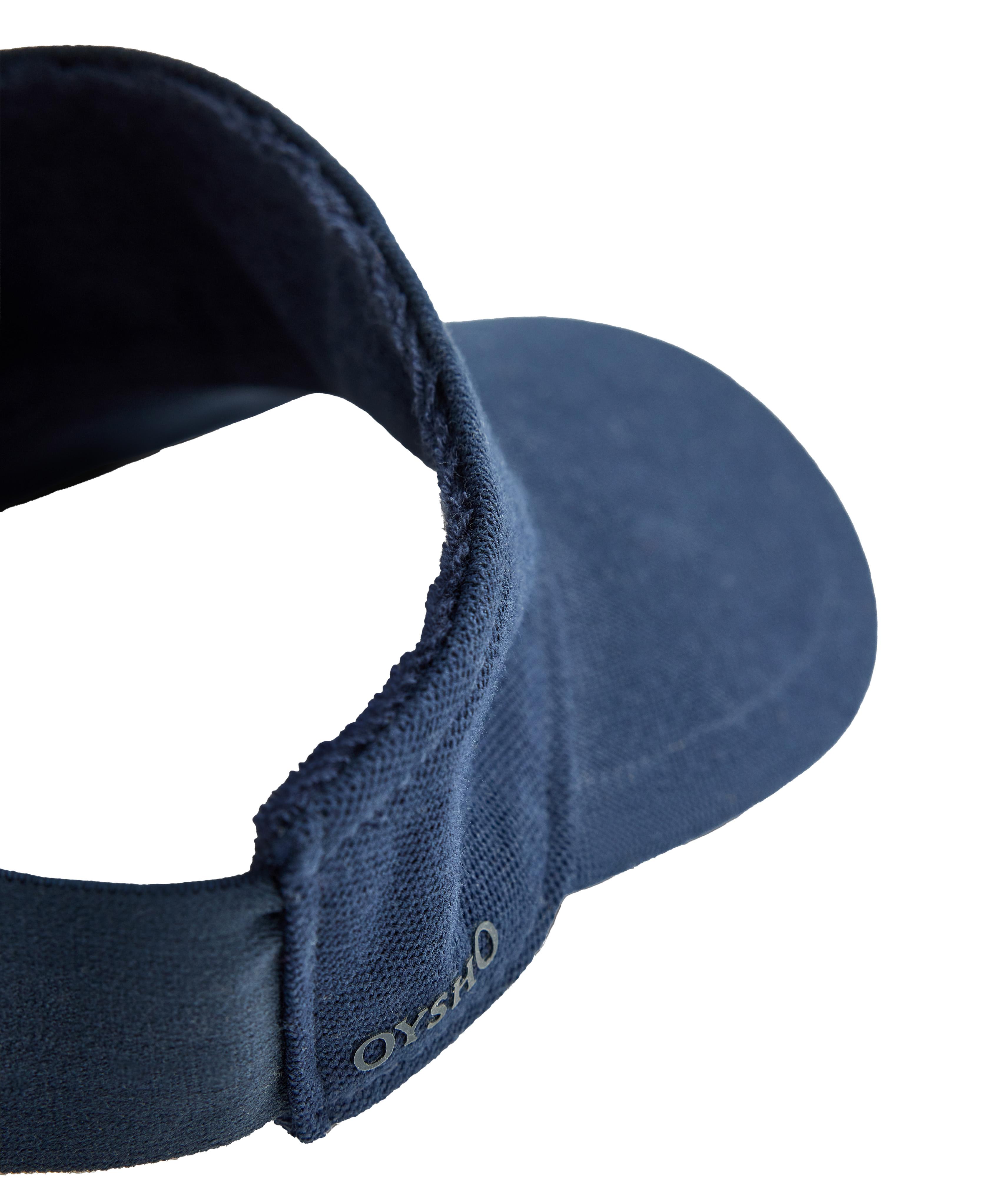 Cotton-blend piqué sports visor — NAVY BLUE