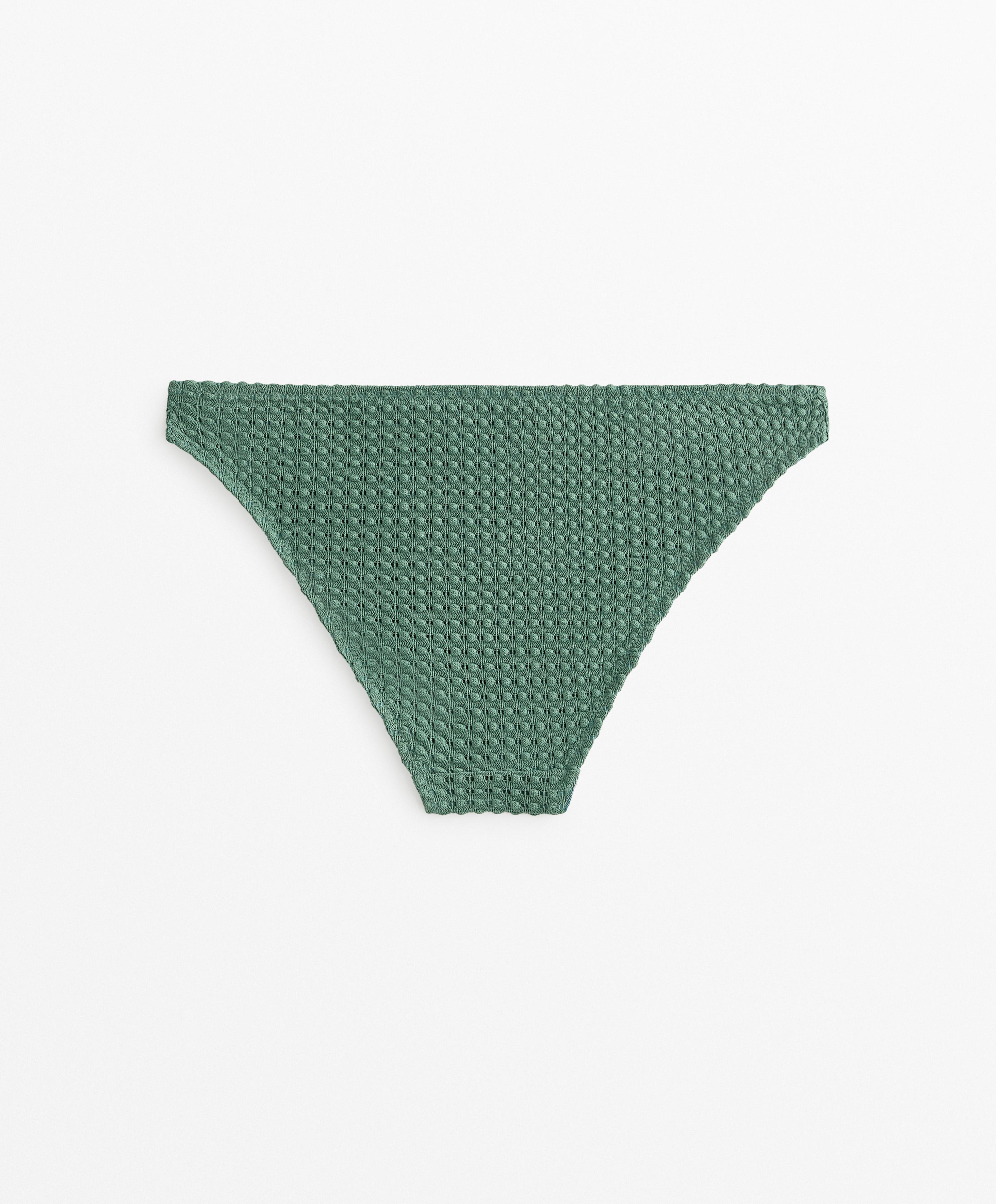 Bubble-texture crochet classic bikini briefs