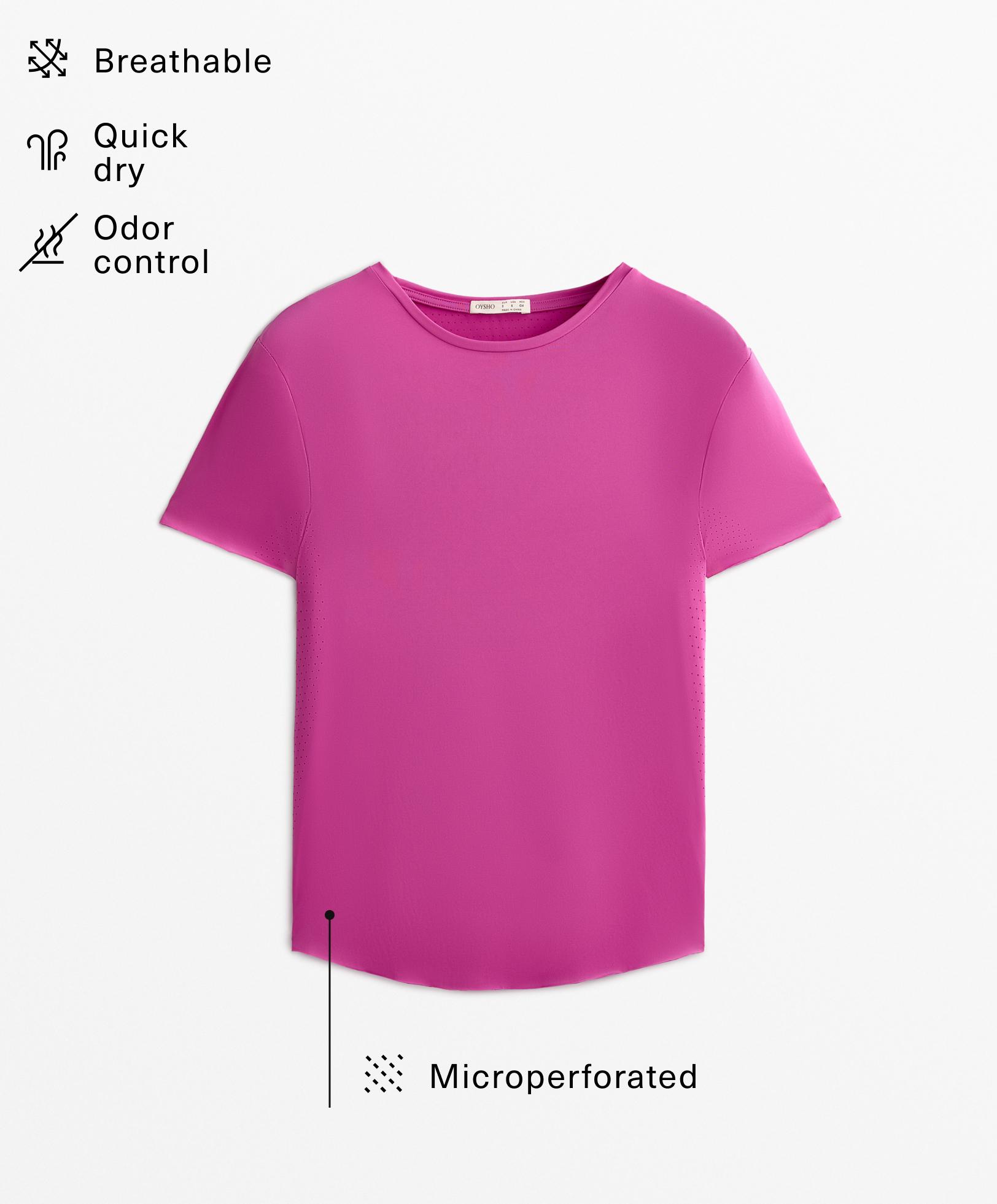 Tricou tehnic cu mânecă scurtă și microperforații