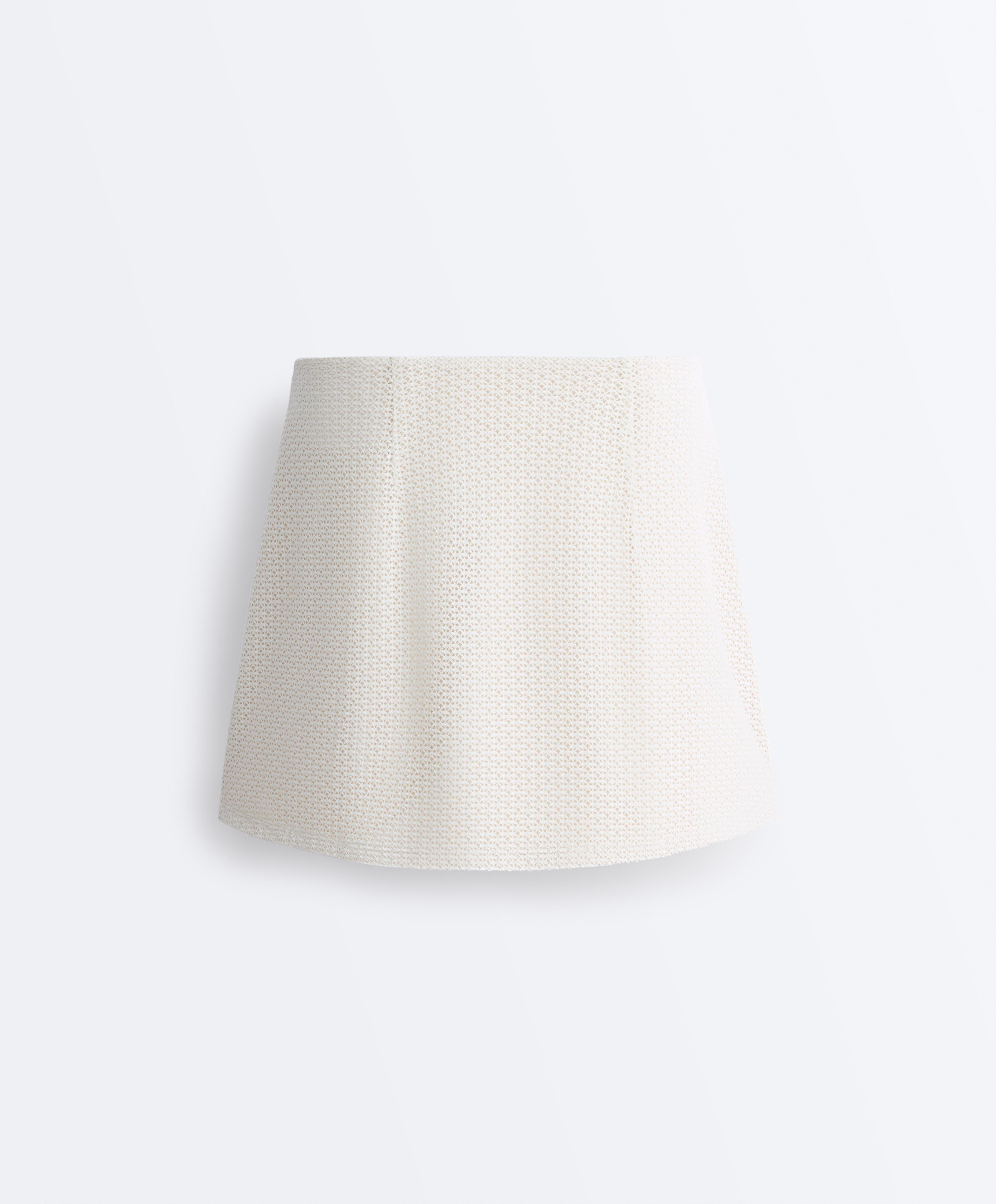 Comfortlux crochet skirt — PALE ECRU