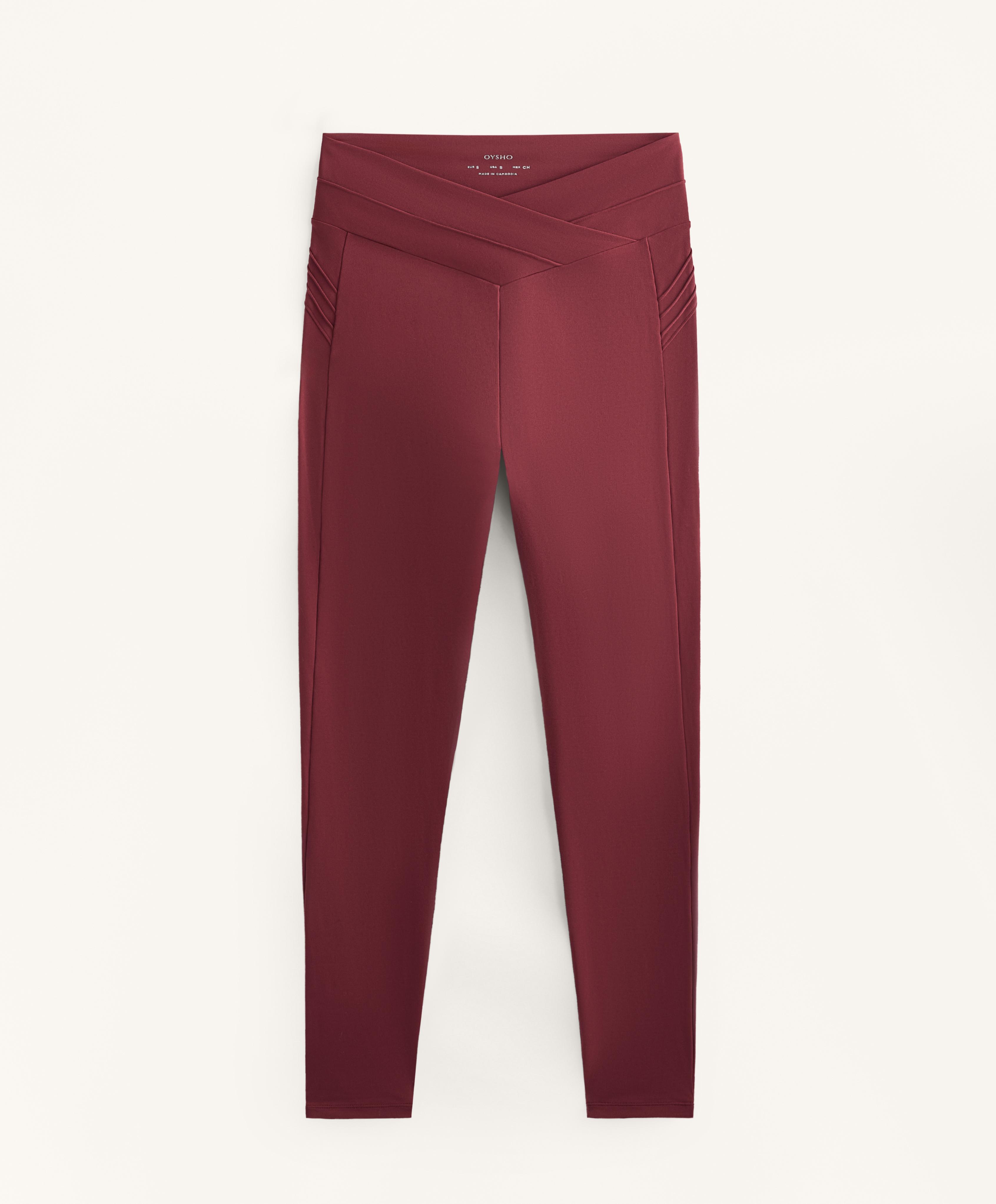Comfortlux V-waist ankle-length leggings with ribbed detail - Sale