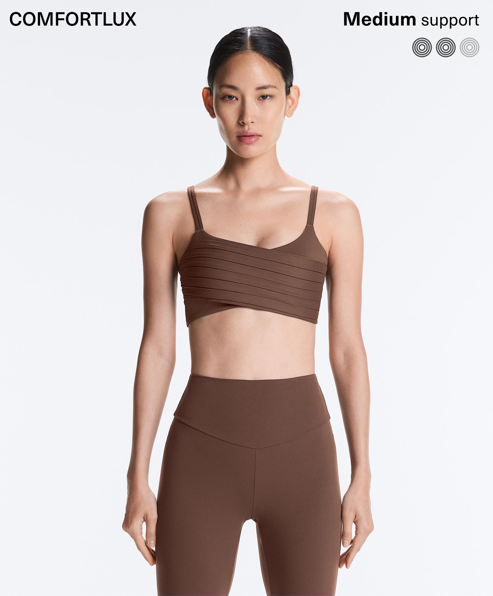 Sutiã de desporto Comfortlux com suporte médio plissado