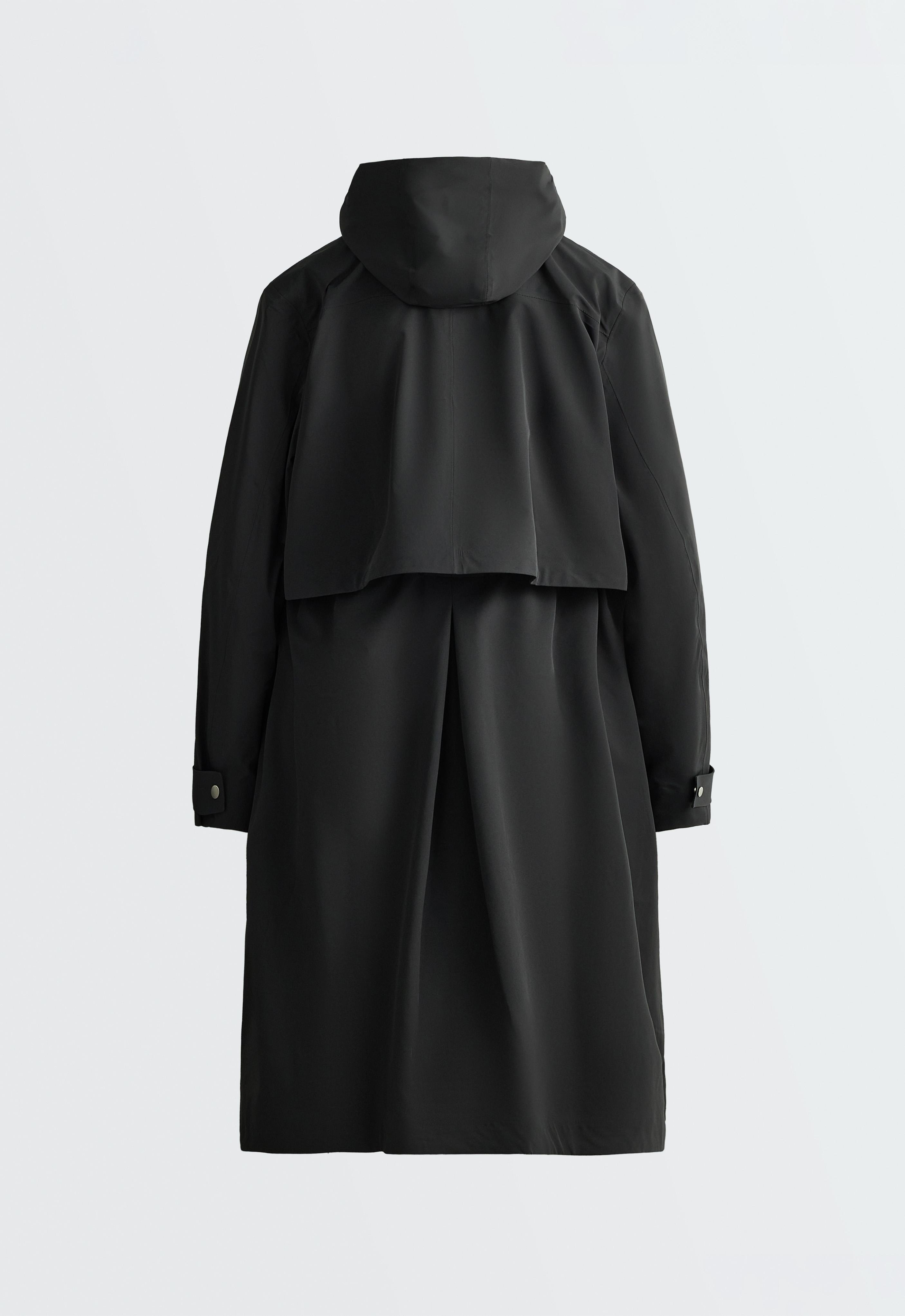 Extra lightweight long 10k waterproof jacket — BLACK