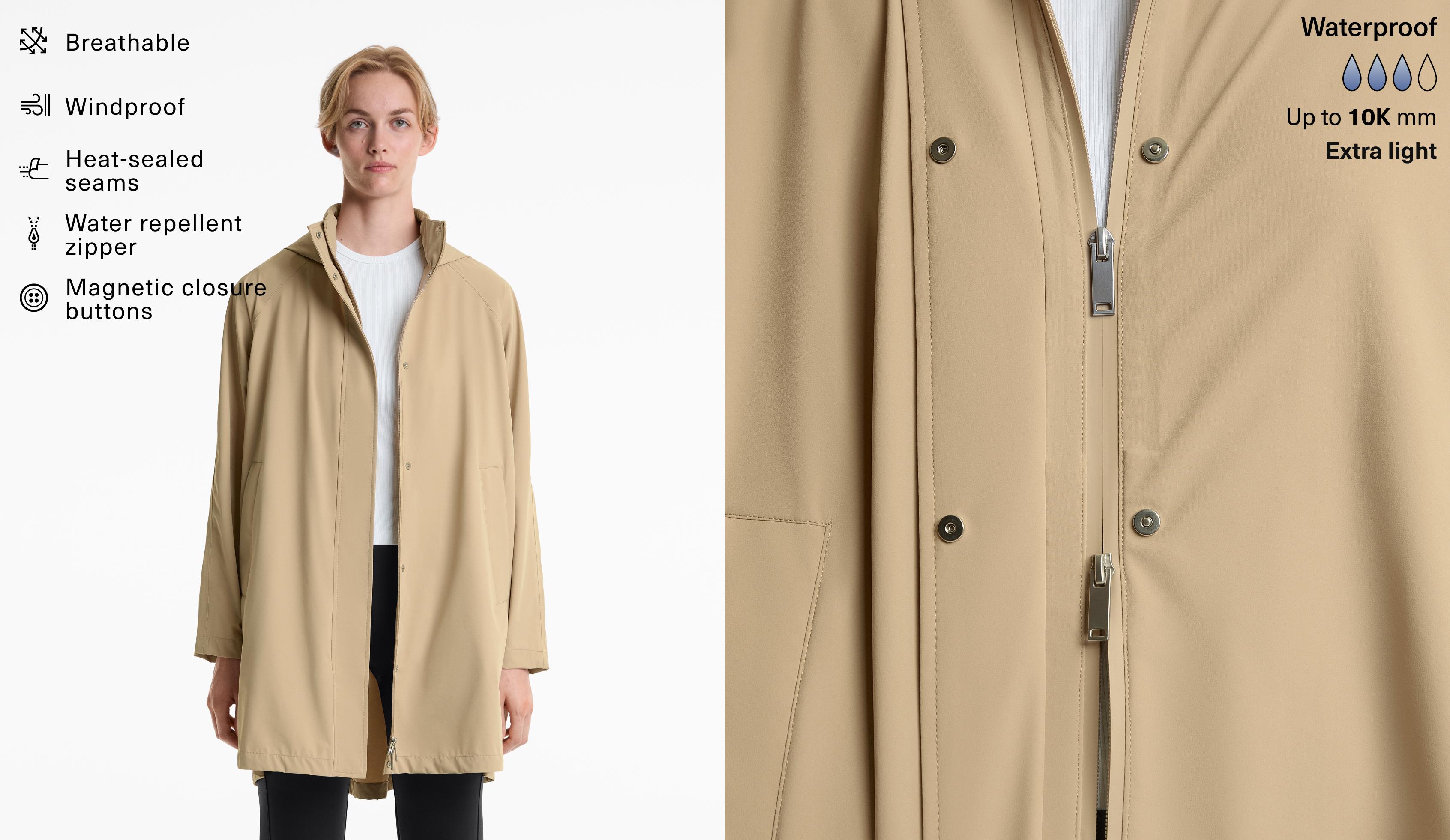 10K waterproof extra-lightweight midi layer jacket