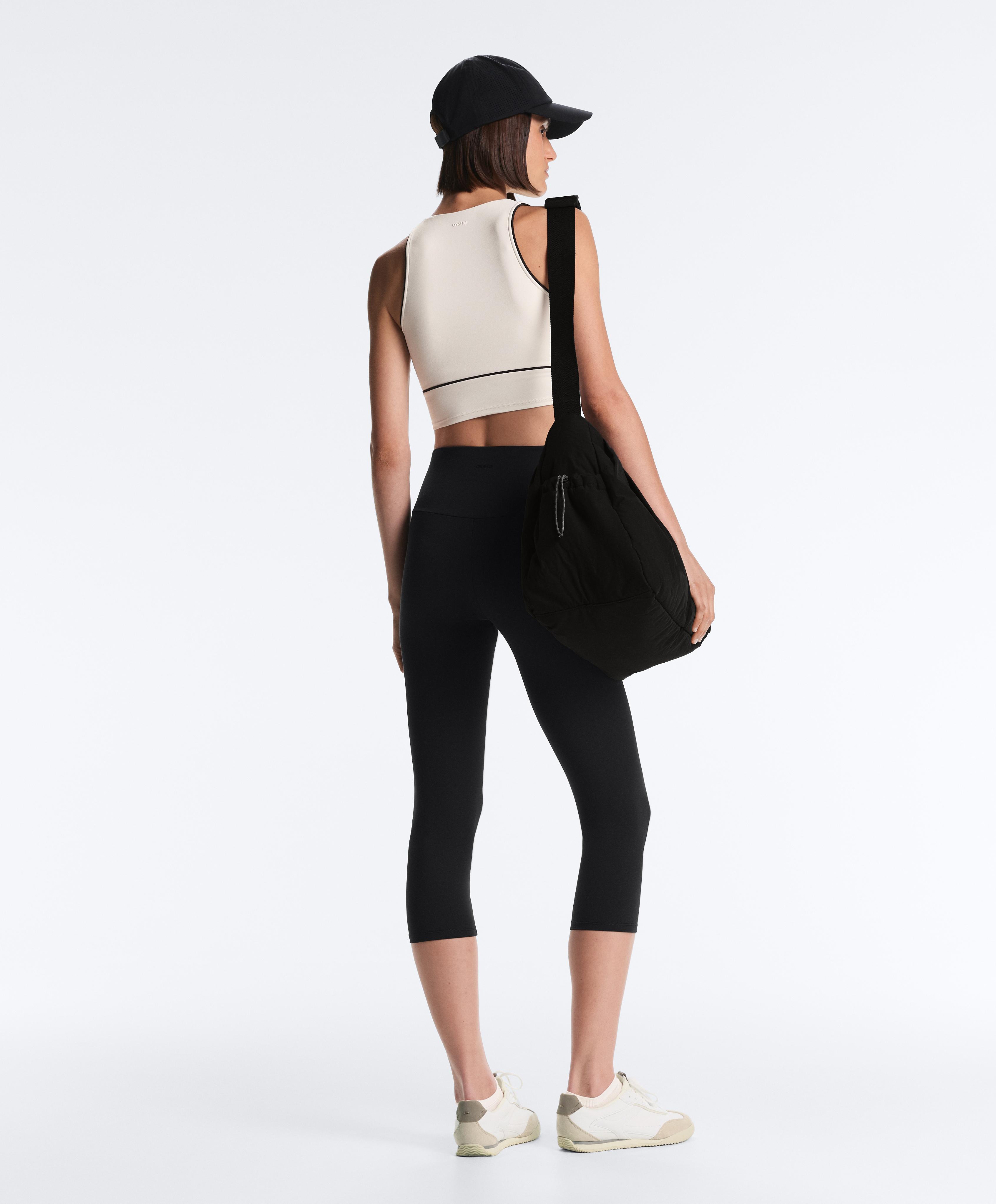 Comfortlux sleeveless tie tank top — PALE ECRU