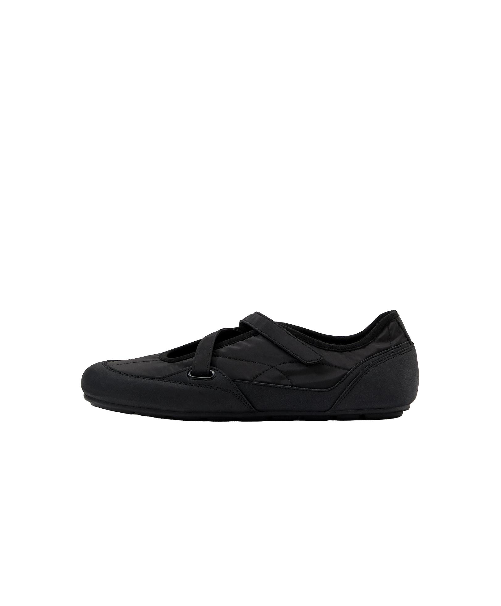 Nylon sport ballet flat — BLACK