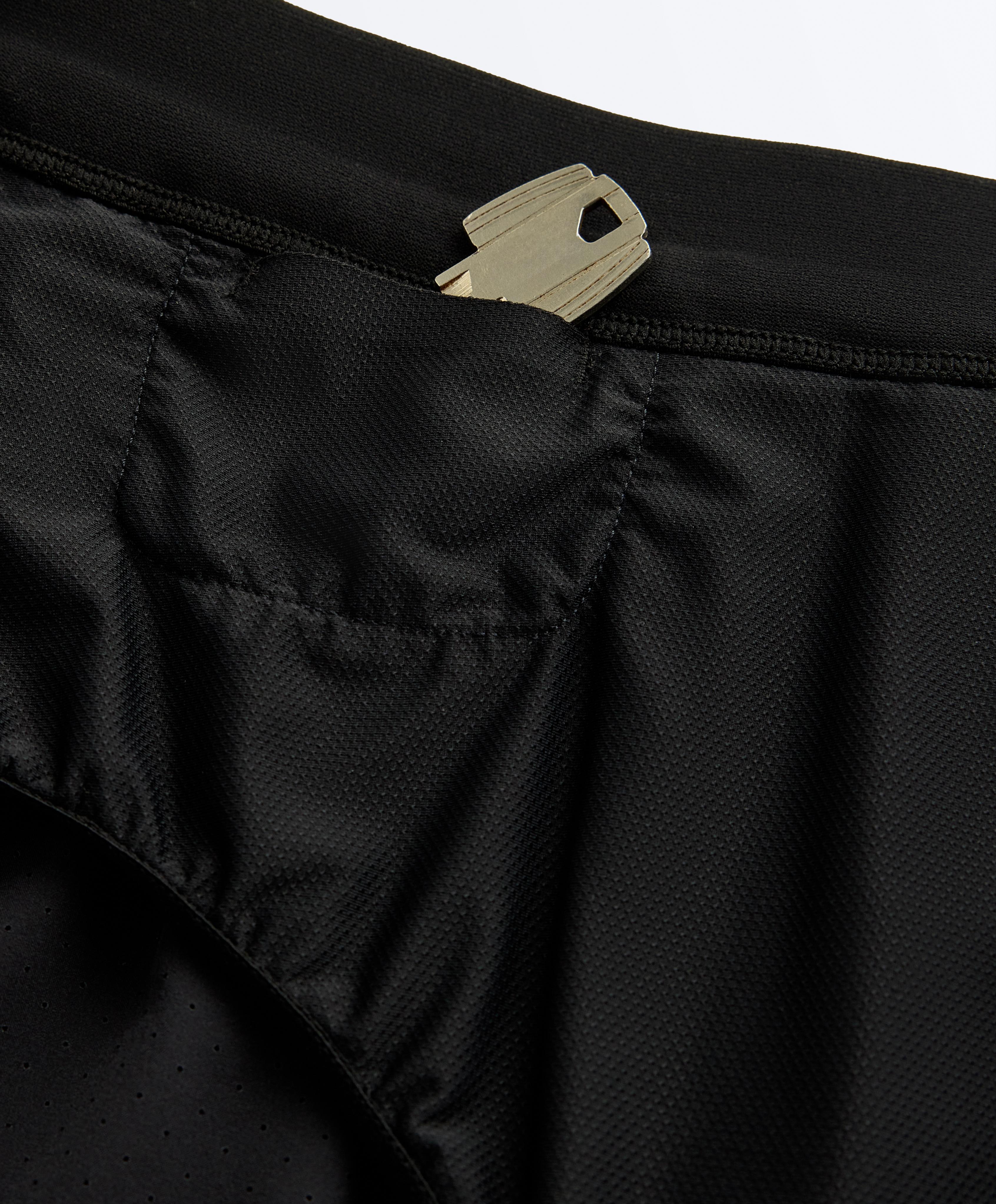 7cm high-rise technical shorts — BLACK
