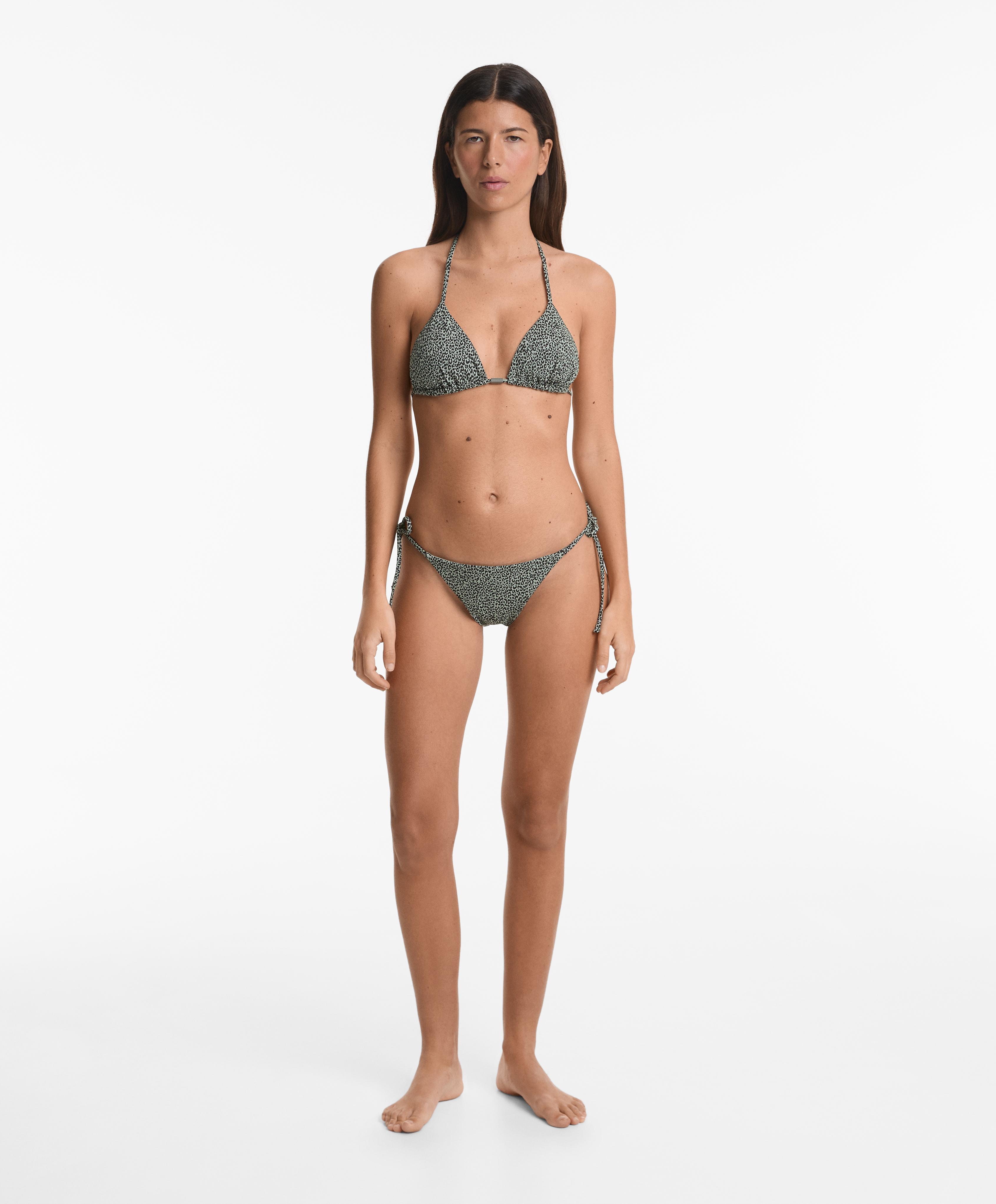 Bas de bikini imprimé à couvrance moyenne avec liens Bas de bikini imprimé à couvrance moyenne avec liens