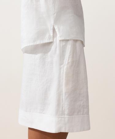 100% linen boxy top — WHITE  4