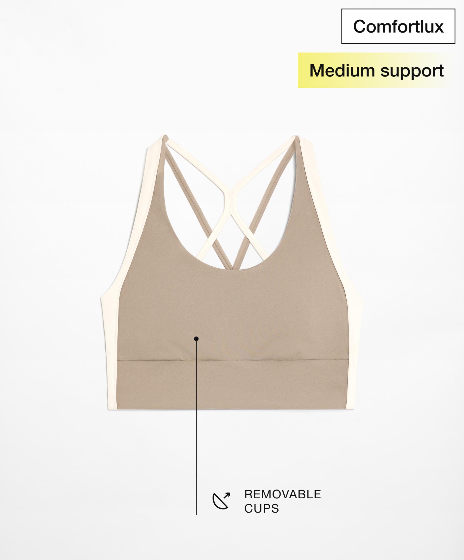 Medium-support comfortlux sports bra with cups