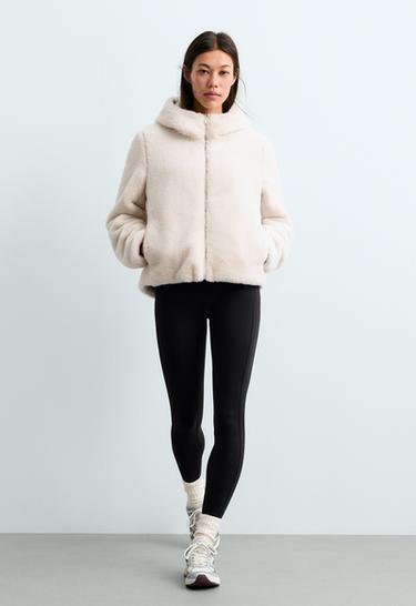 FELLEX® Aerogel reversible faux-fur-effect padded jacket — PALE TAUPE 1