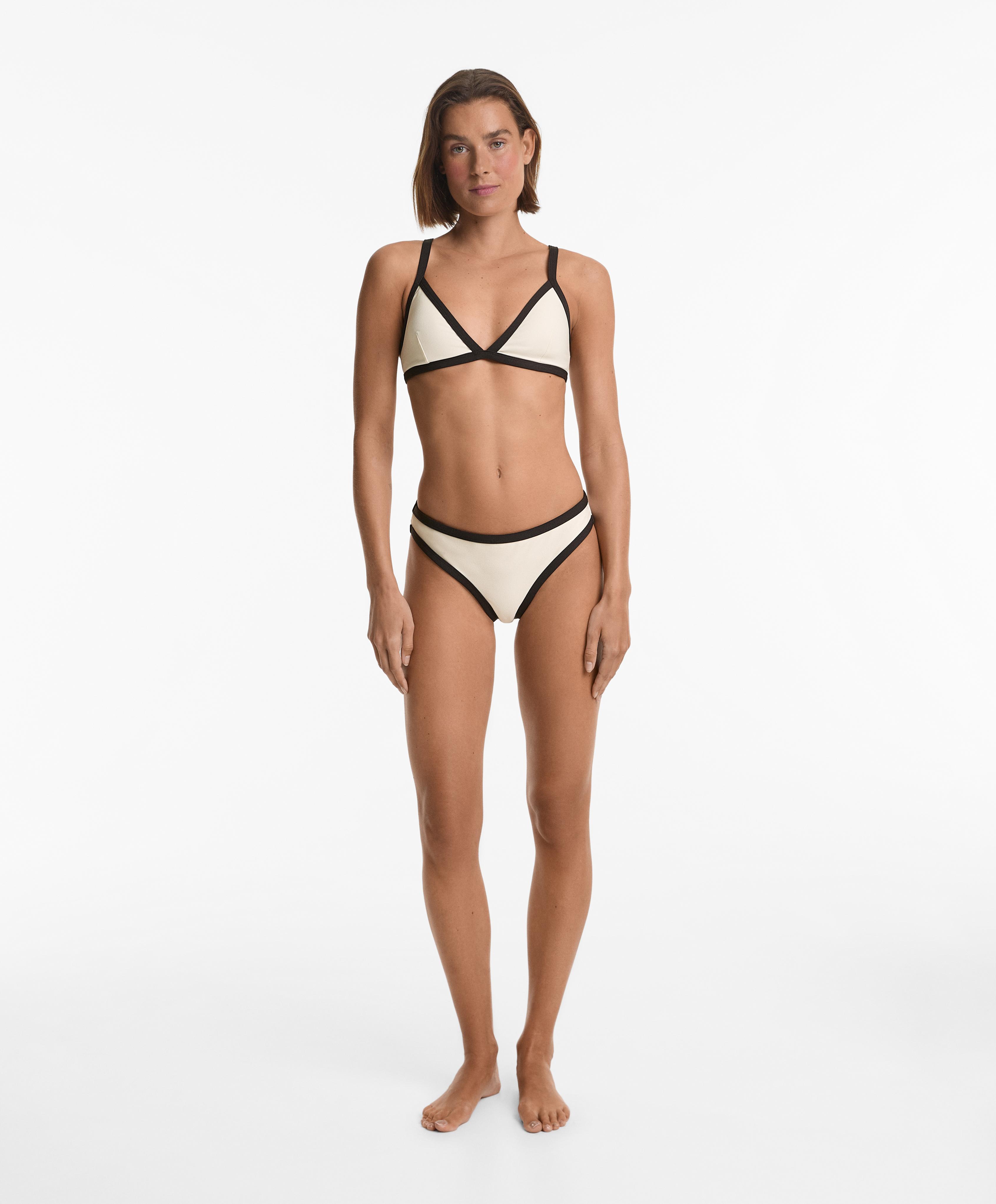 Contrast trim triangle bikini top - Sale Contrast trim triangle bikini top - Sale