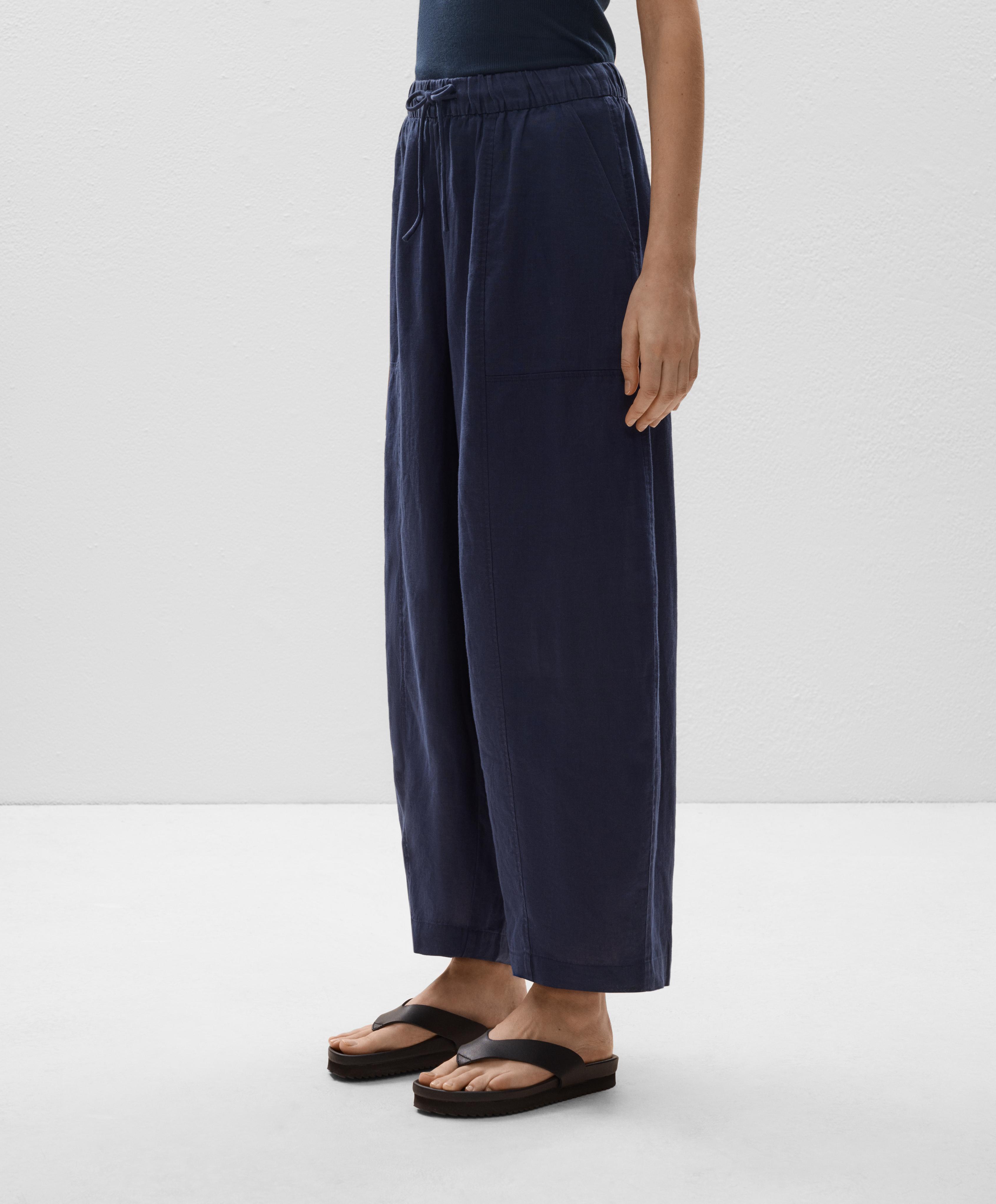 Pantalon barrel 100 % lin Pantalon barrel 100 % lin