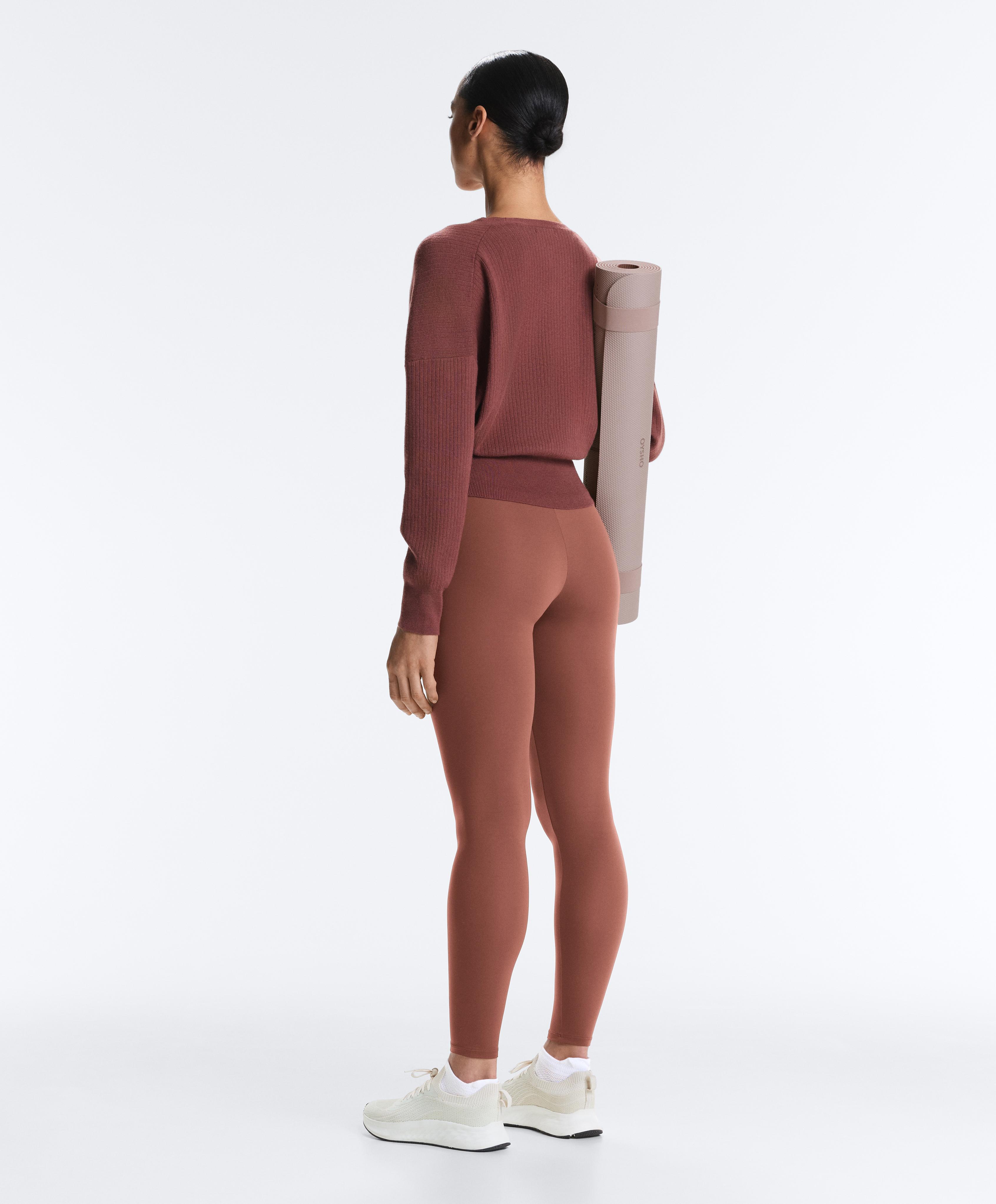 Wrap knit jumper — MAHOGANY