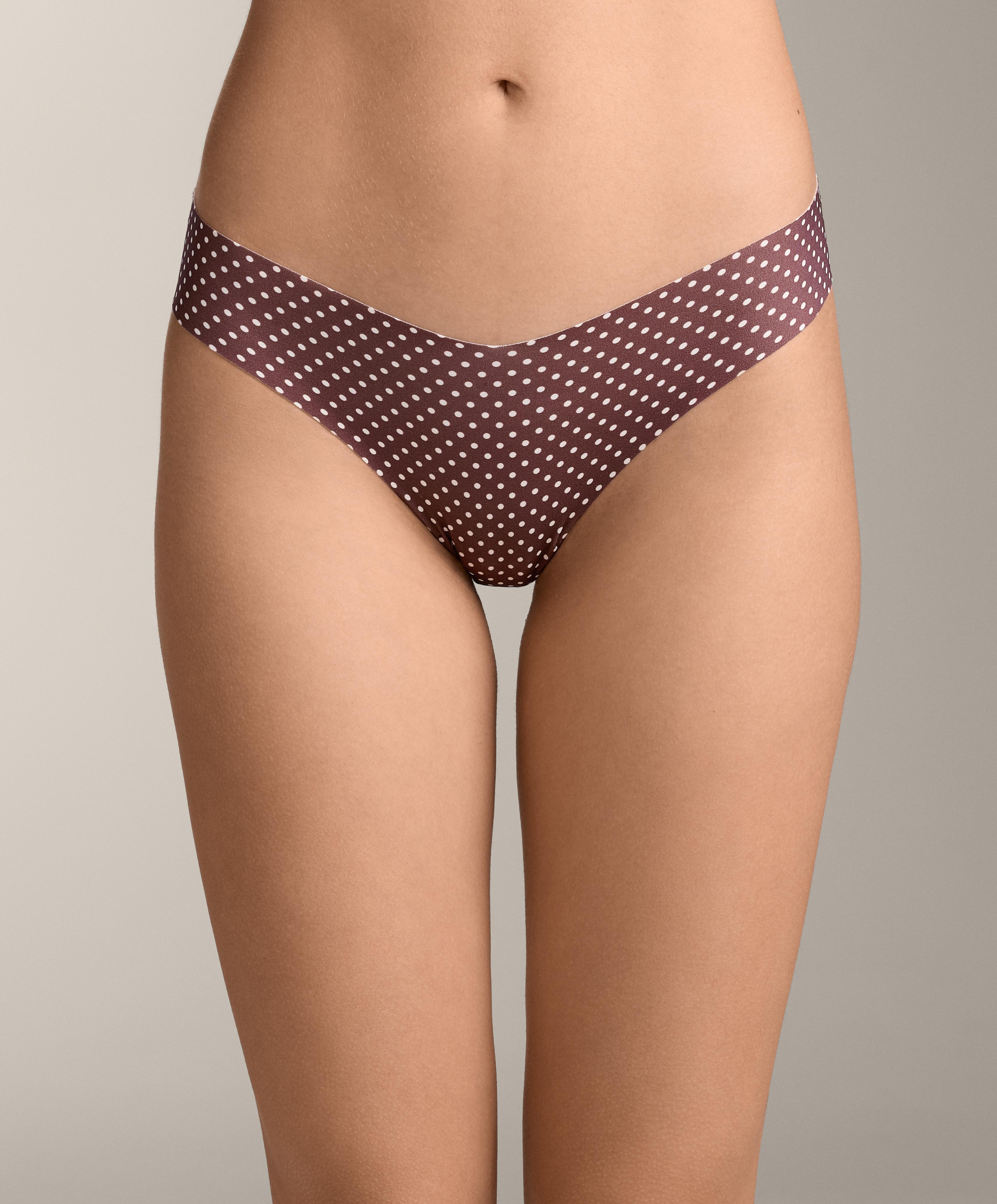 3 invisible laser-cut V-cut polyamide blend classic bikini briefs