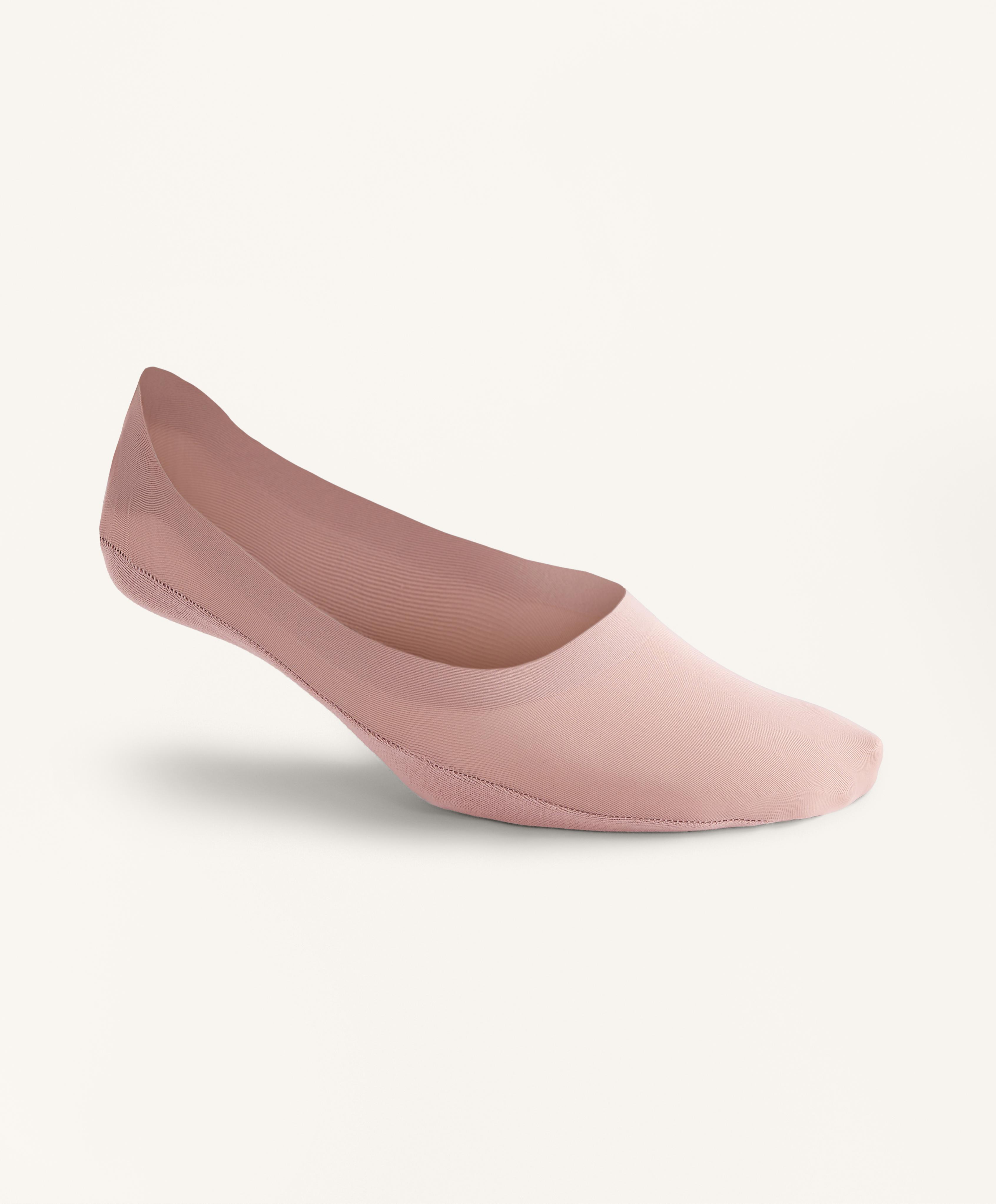 2 paires de chaussettes invisibles en microfibre coupe moyenne