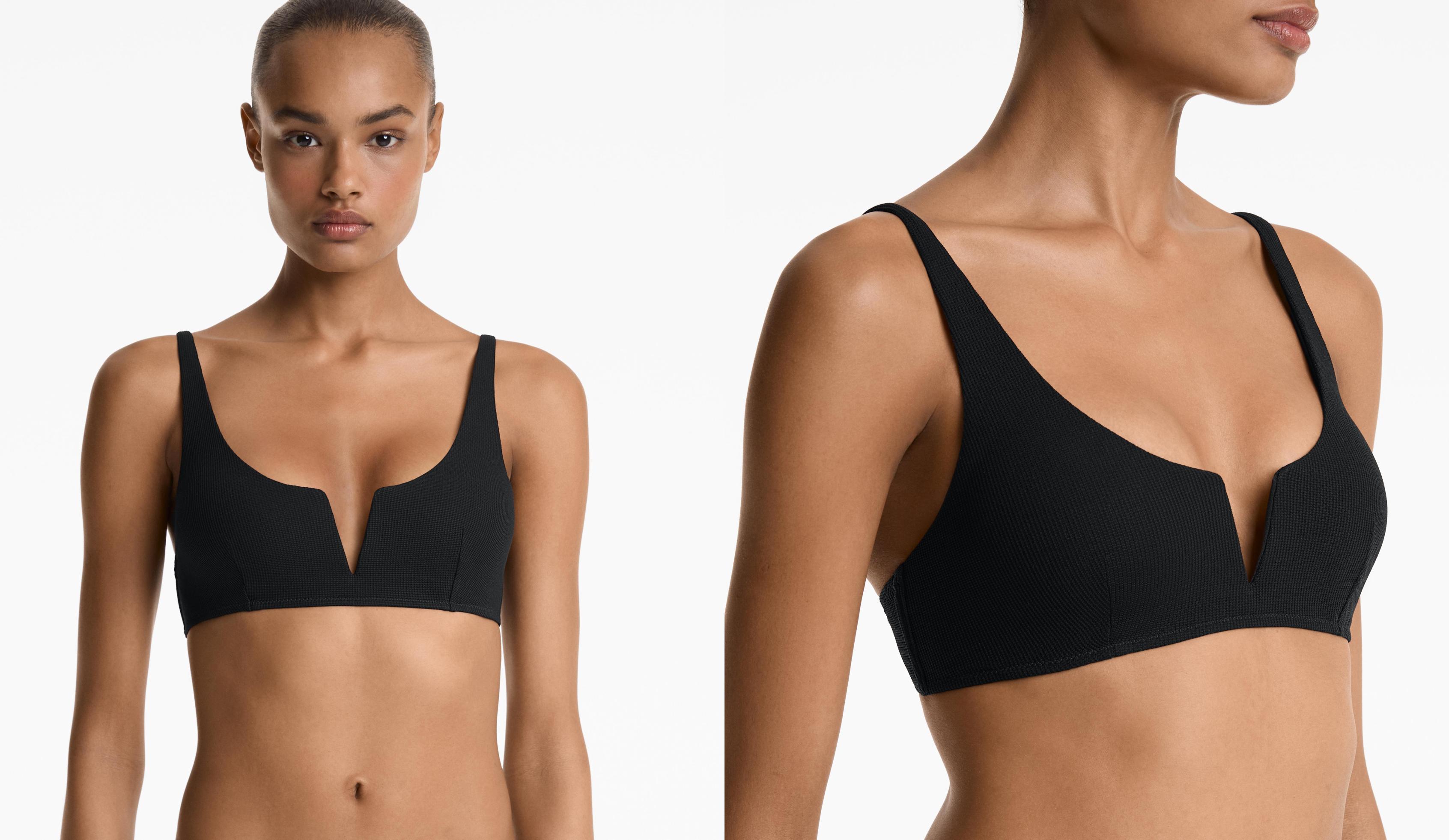 Bikini top halter piqué