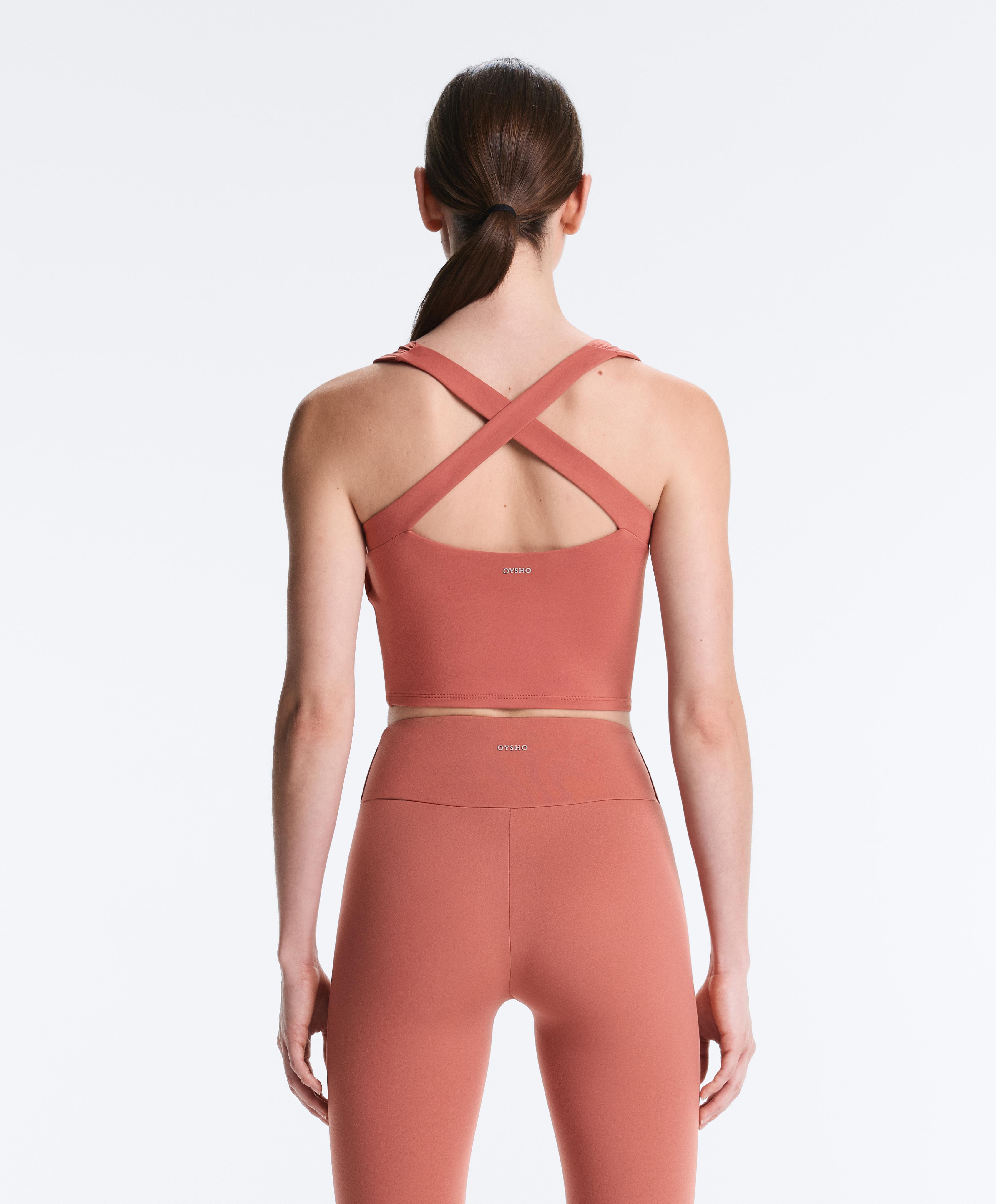 Comfortlux crossover tank top — ROSETTE BLUSH