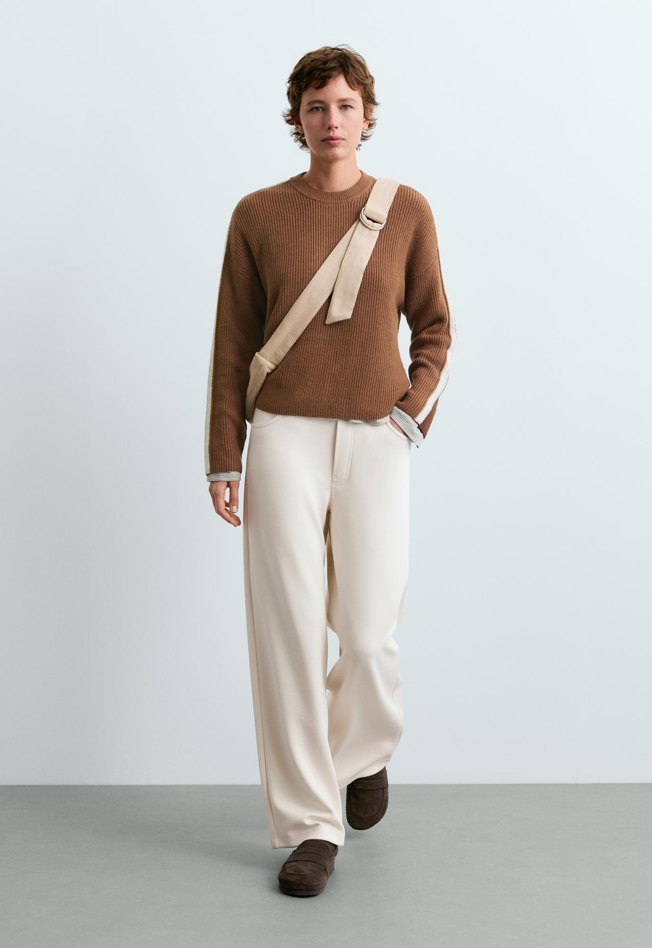 20% wool knit jumper piping — EARTH