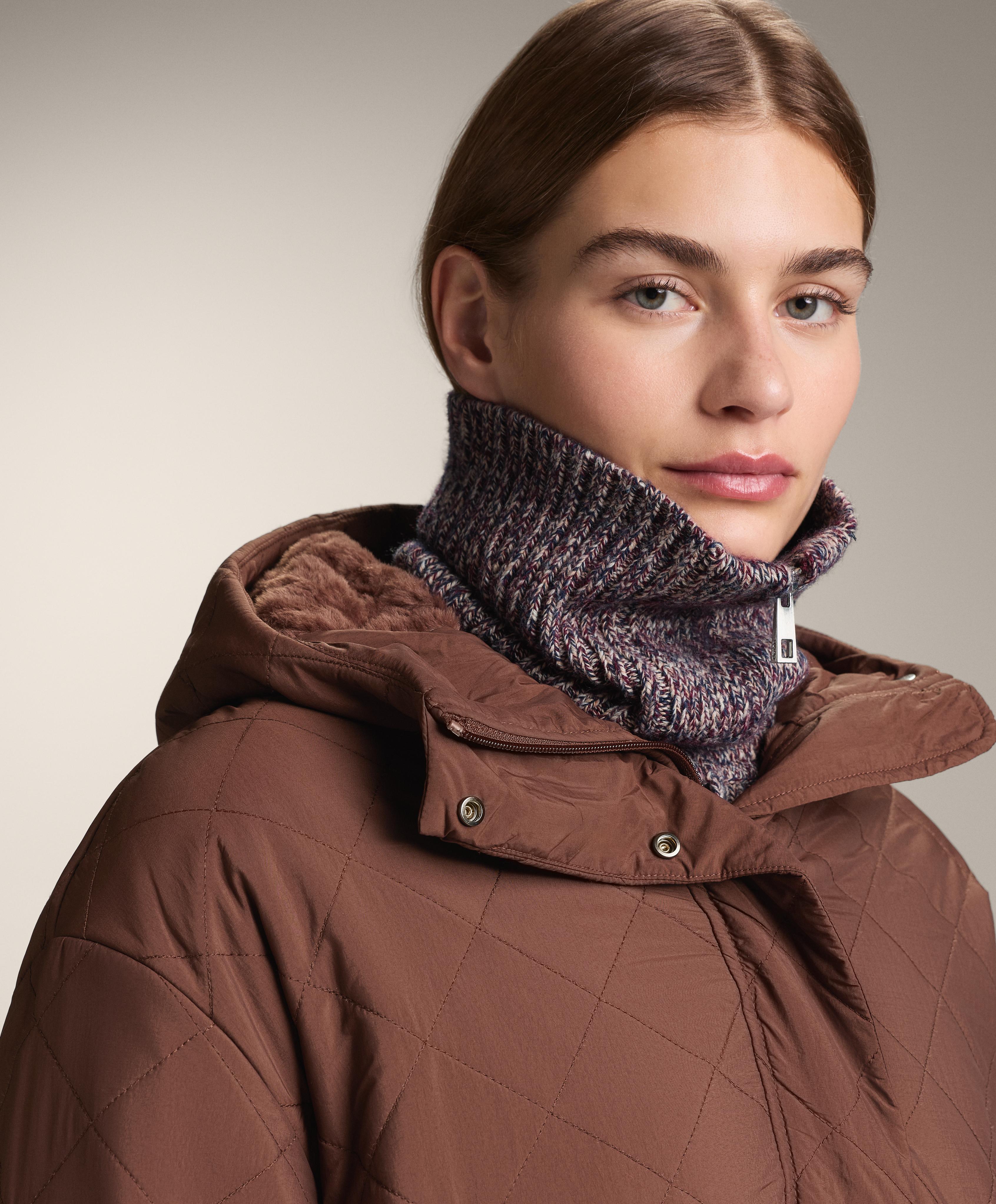 Long water-repellent FELLEX® AEROGEL padded jacket — RUST