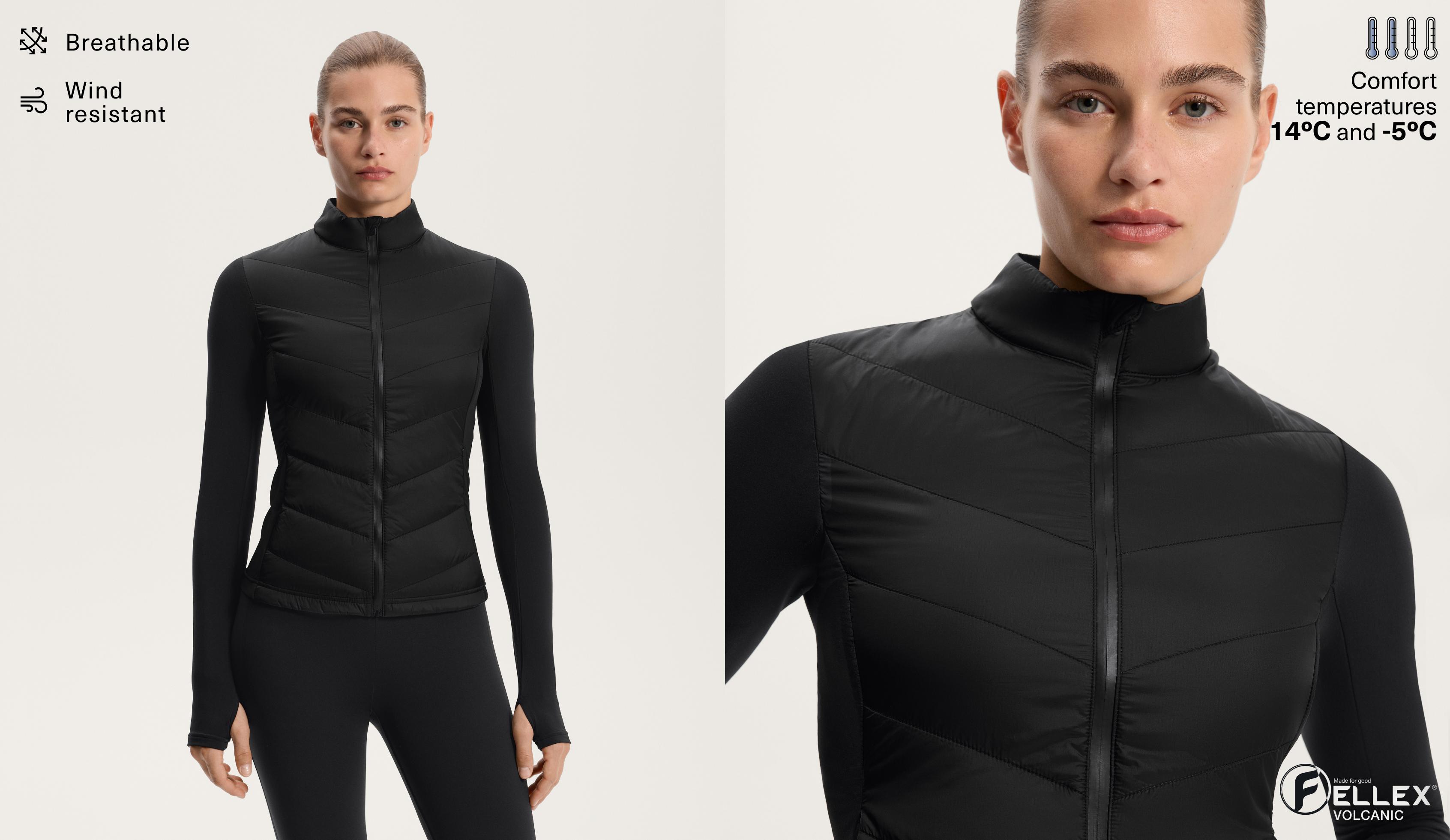 เสื้อแจ็กเก็ตวิ่งบุนวม FELLEX® Volcanic