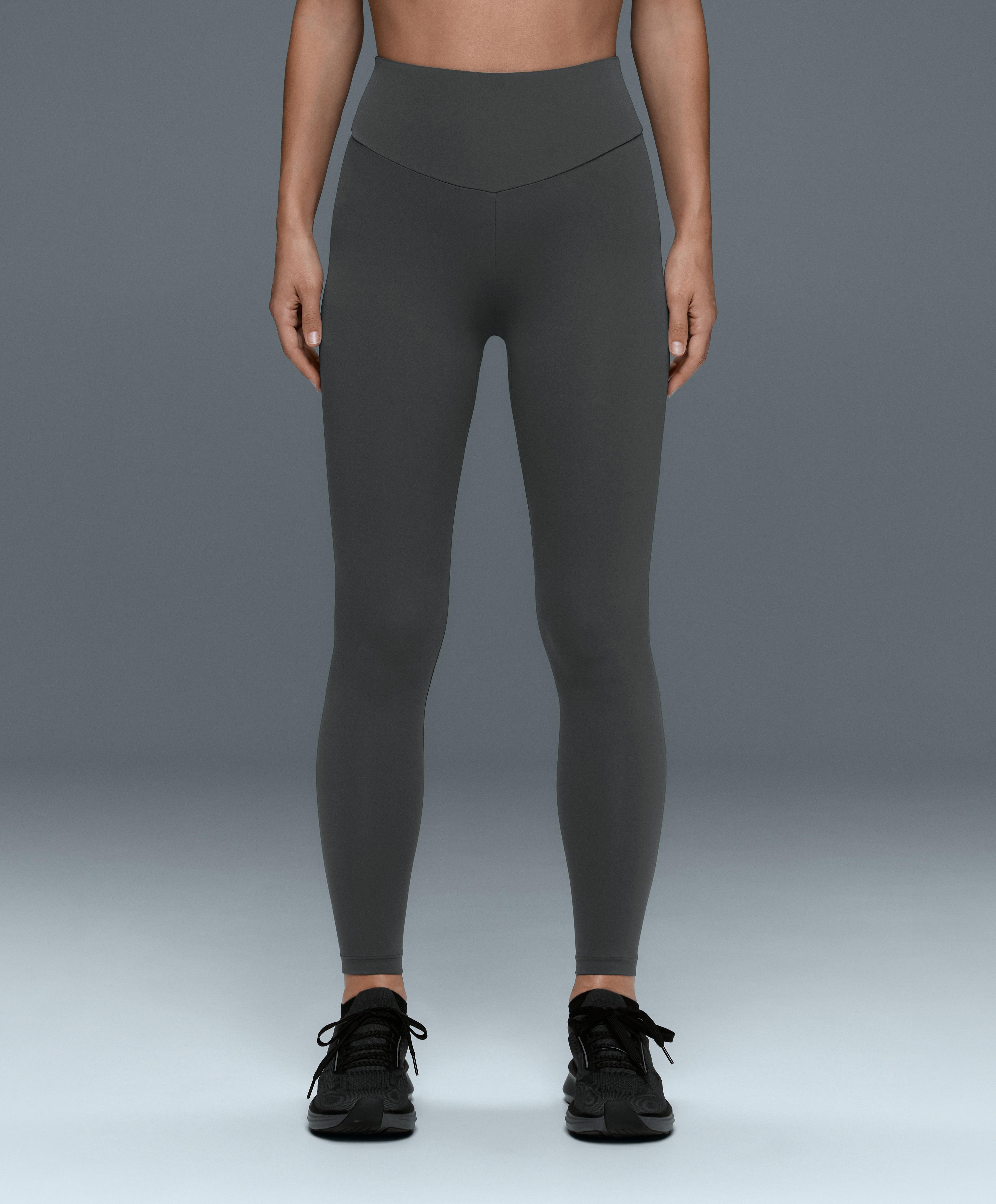 Comfortlux high-waisted ankle-length leggings — STEEL GREY
