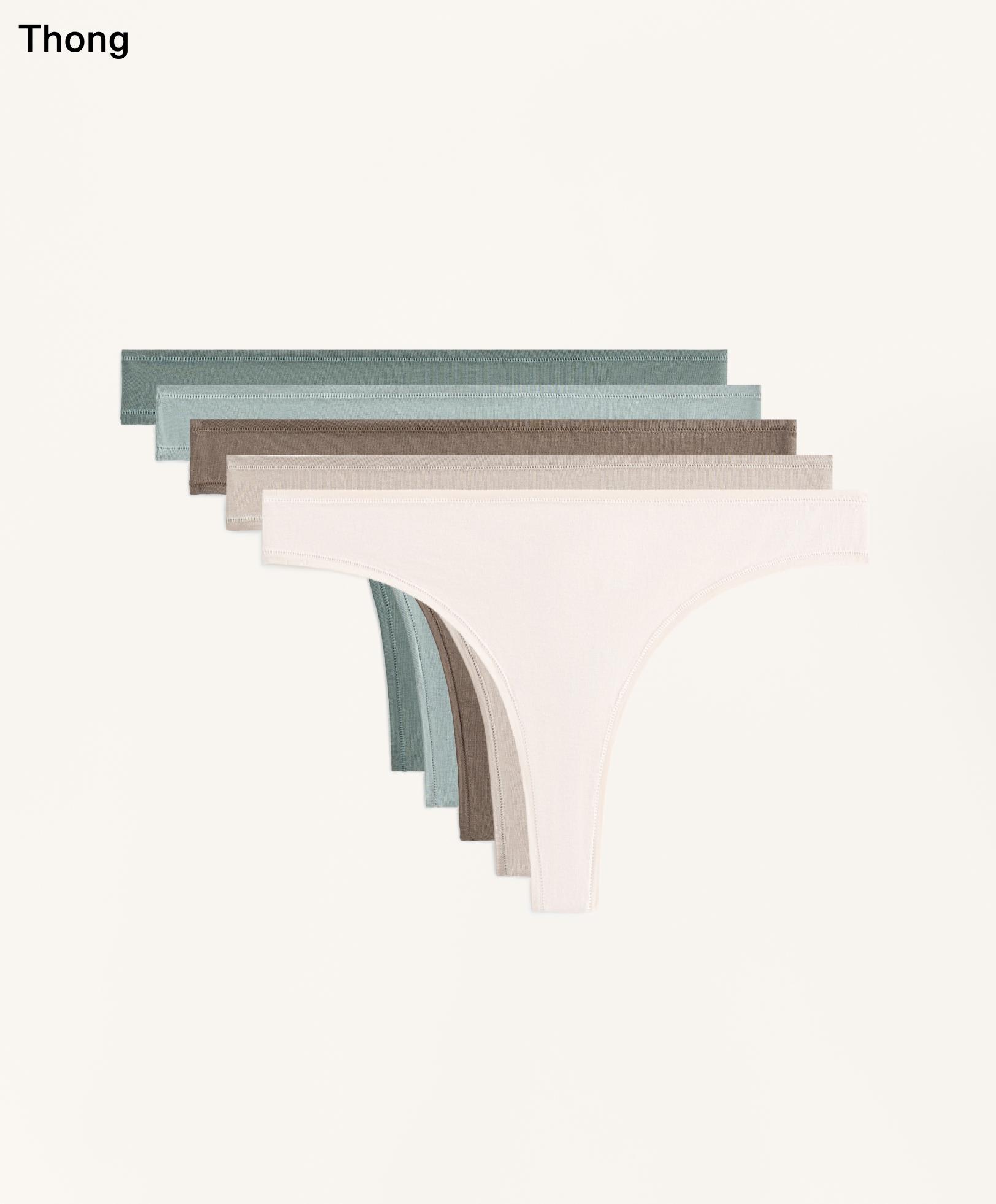 5 cotton blend thongs