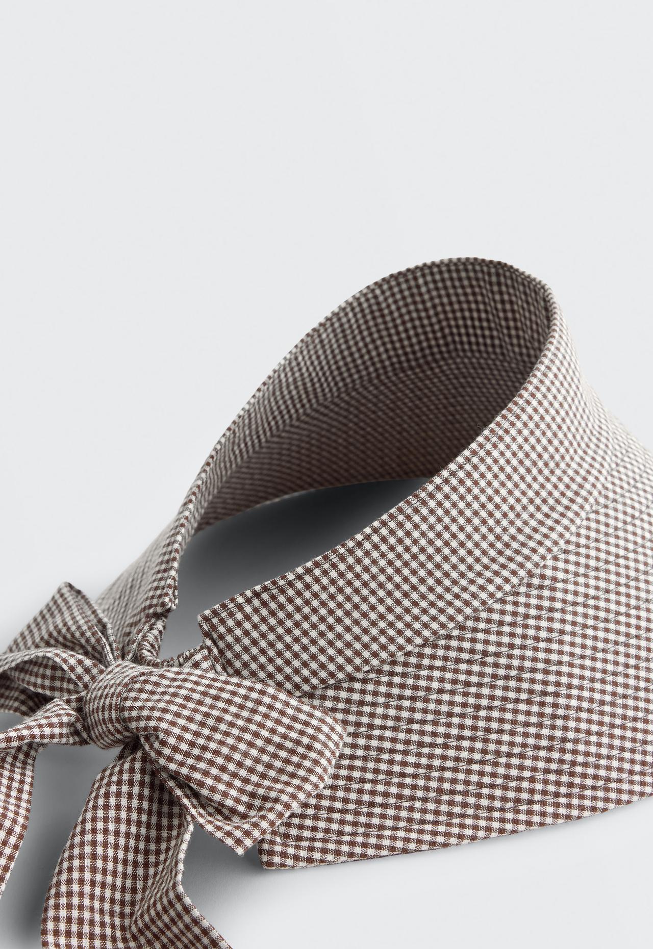 Gingham visor — BROWN