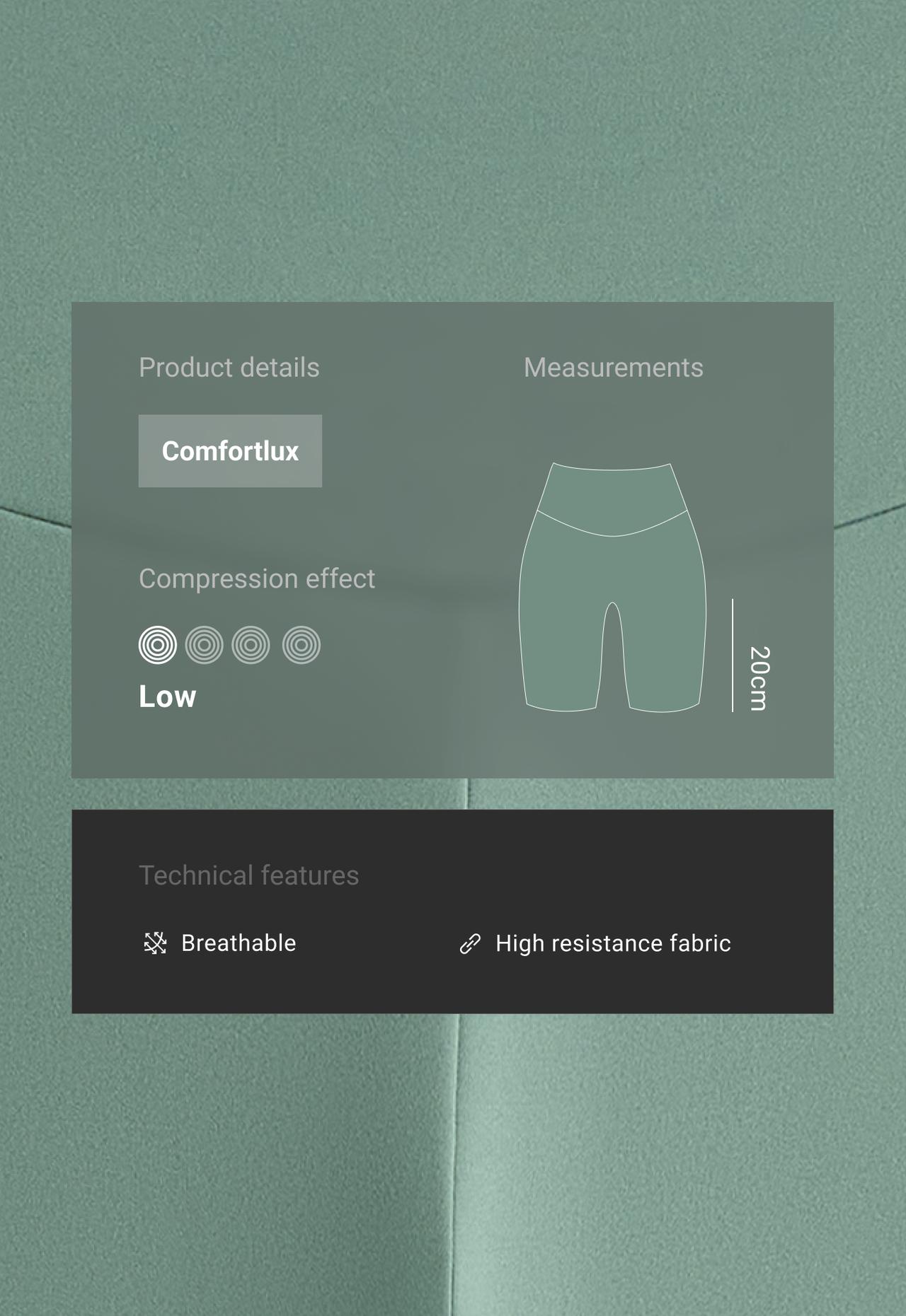 Leggings biker high rise comfortlux 20 cm — GREEN