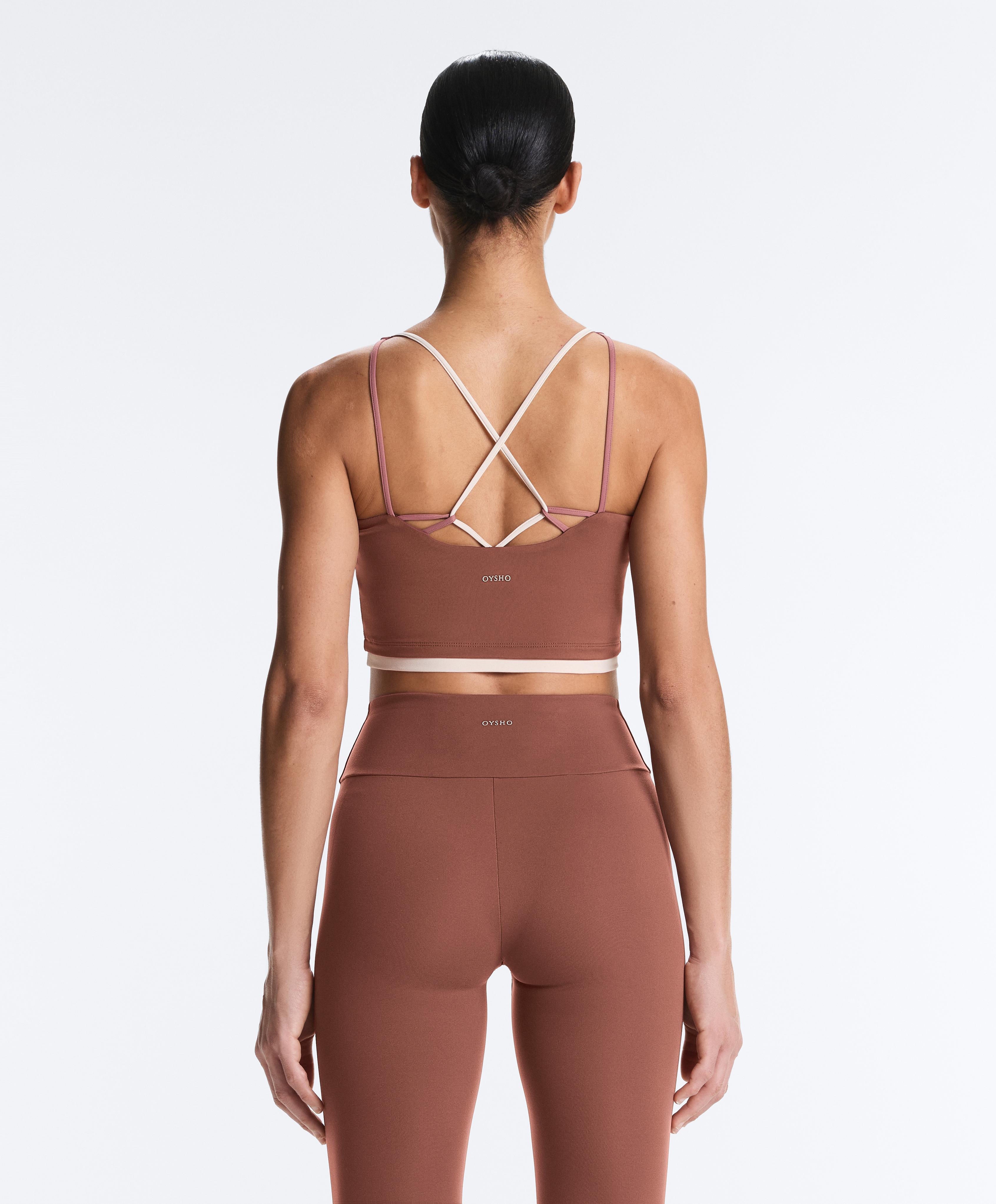Comfortlux block tank top — MAHOGANY