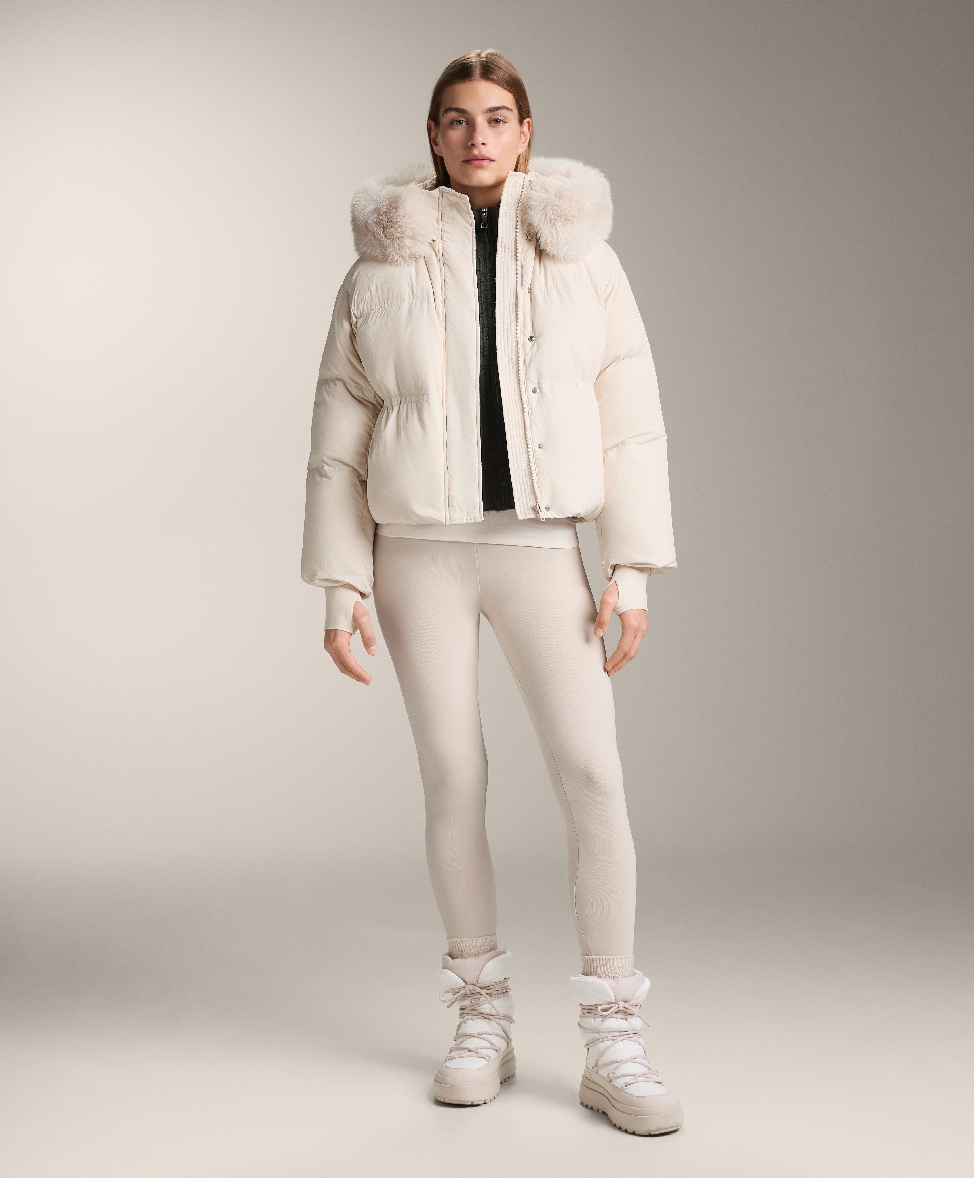 Short 100% down padded jacket — ECRU