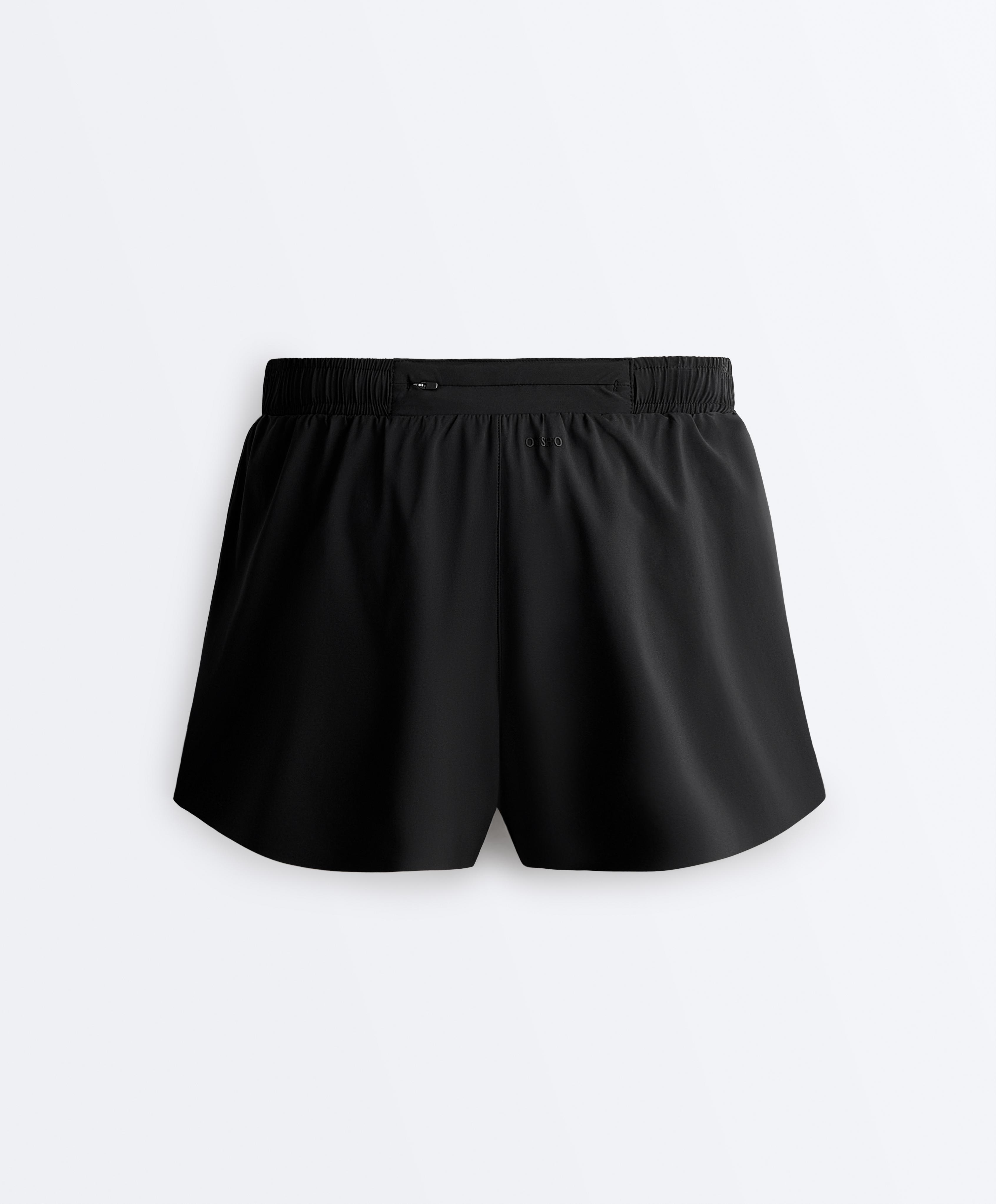 6cm mid-rise technical shorts — BLACK