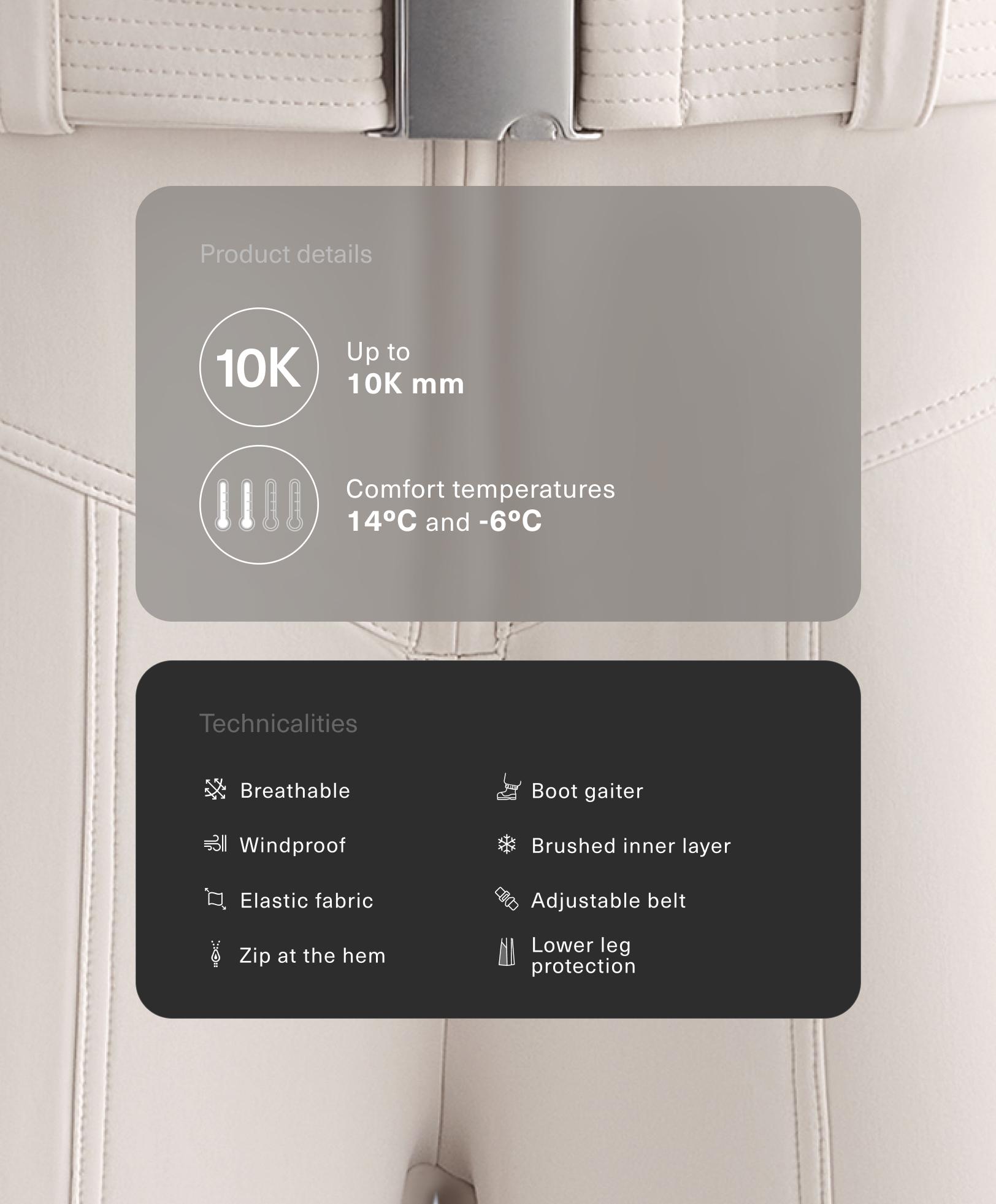 Waterbestendige high-rise flare stretch SKI-broek Waterbestendige high-rise flare stretch SKI-broek