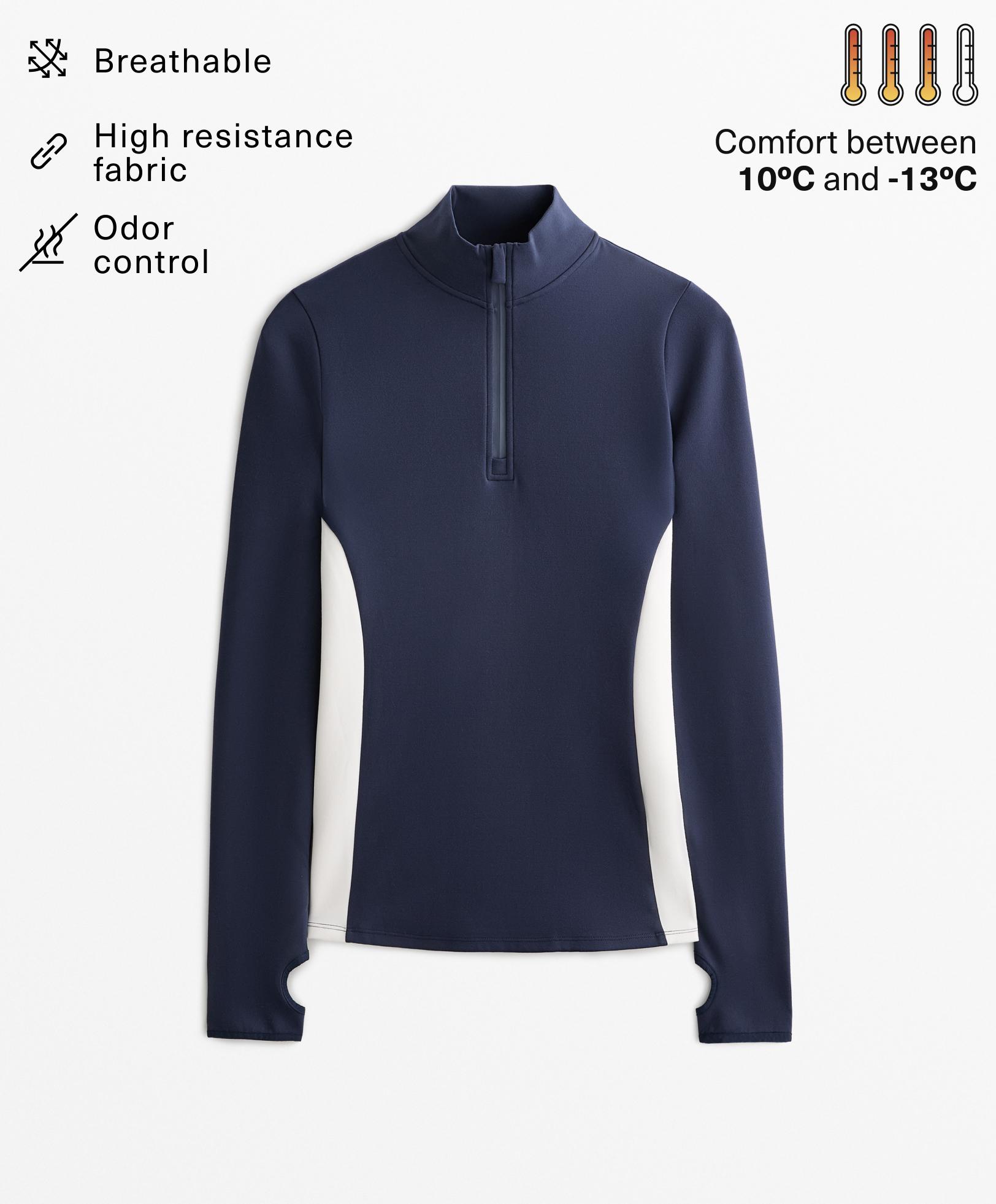 Performance base layers high tech zip top