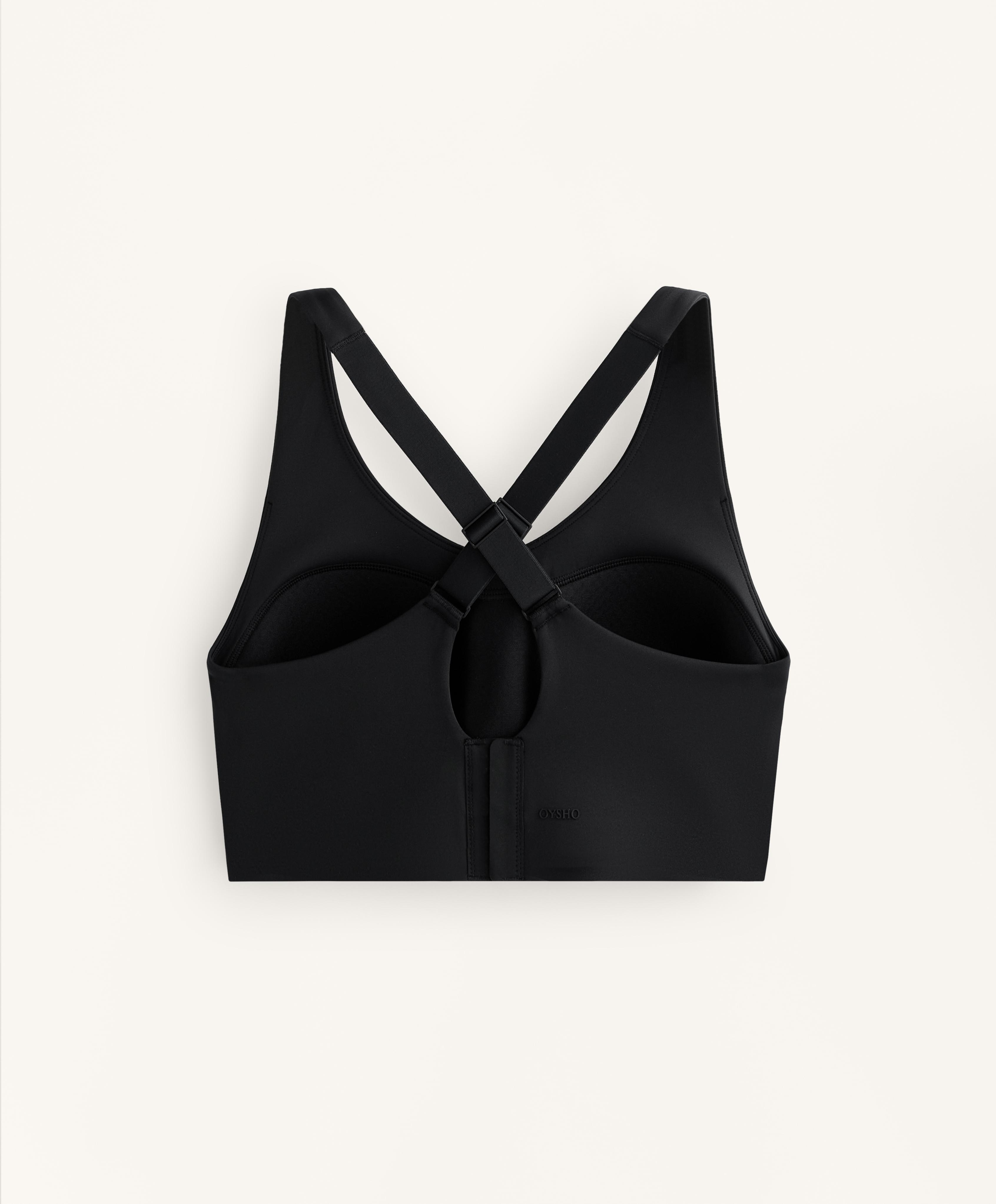 Firm-support Compressive crossover back sports bra