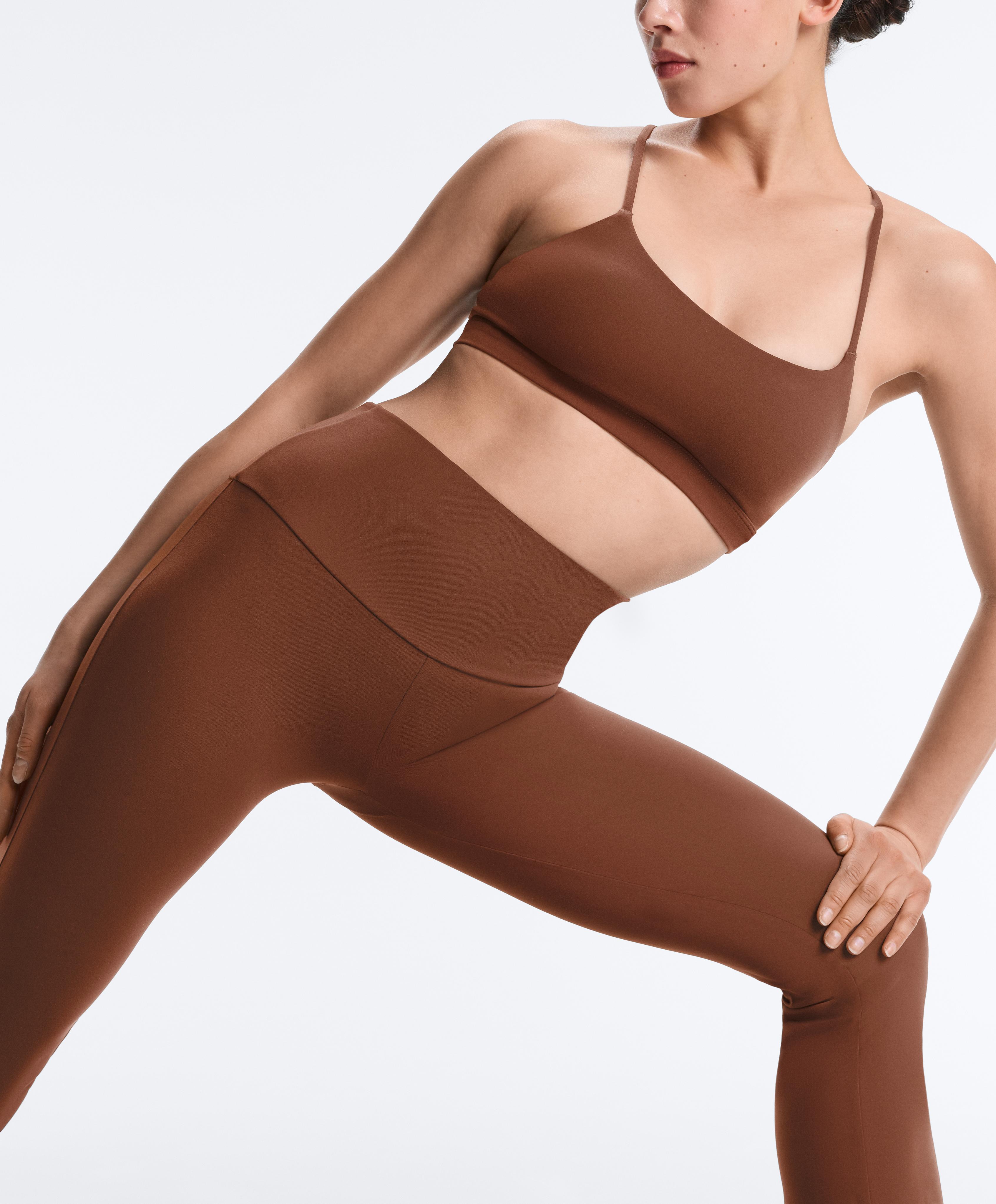 High-rise Comfortlux flare trousers — COFFEE